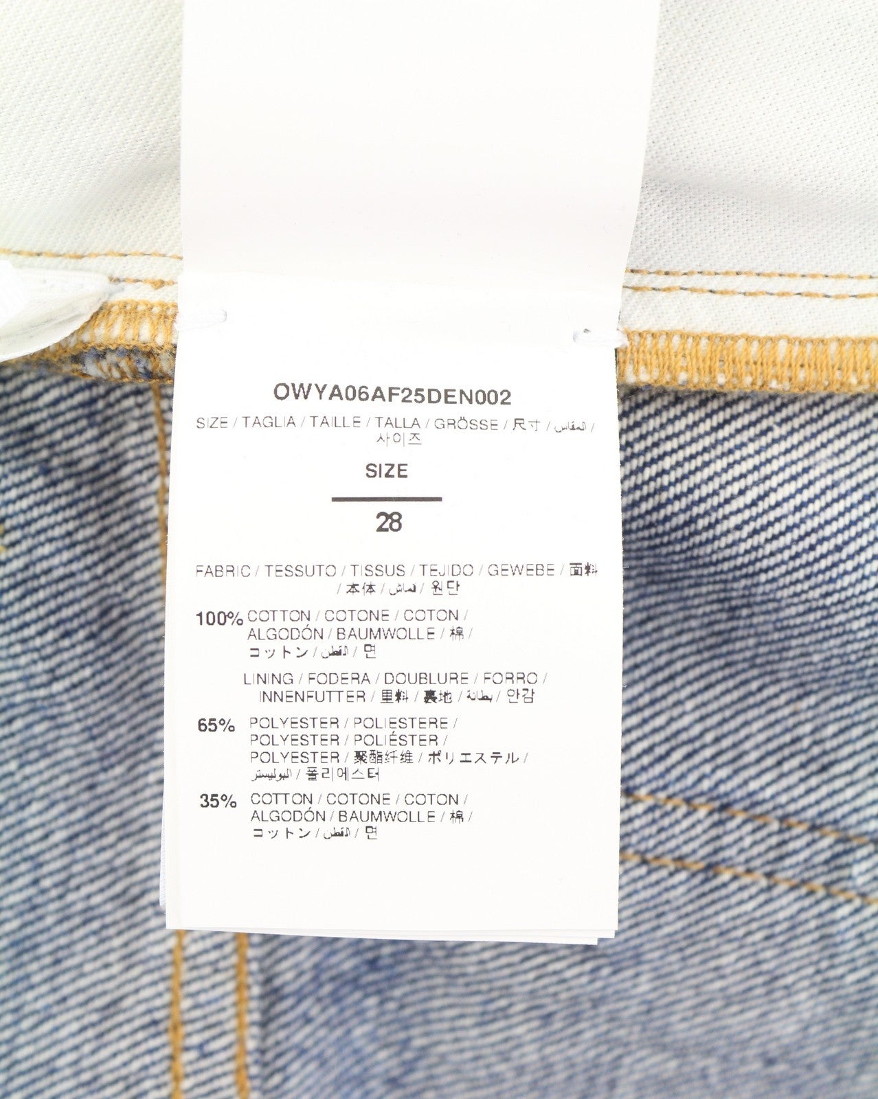OFF-WHITE c/o VIRGIL ABLOH Meteor Denim Women Jeans W28 Blue Cut-Out F25 RRP765