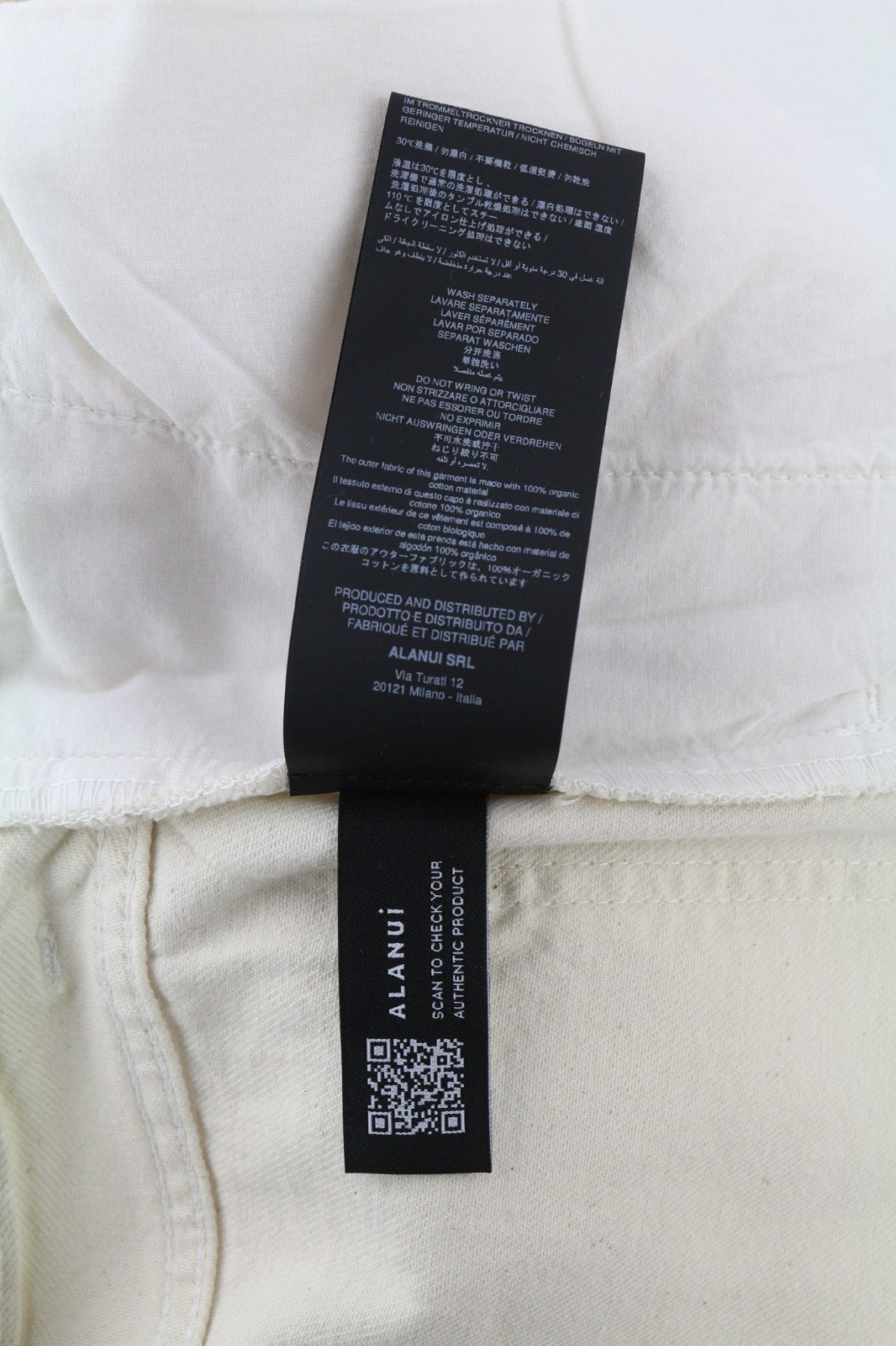 ALANUI Bright Hues Women's W26 Beige Brown Wide Cotton Pleated Jeans