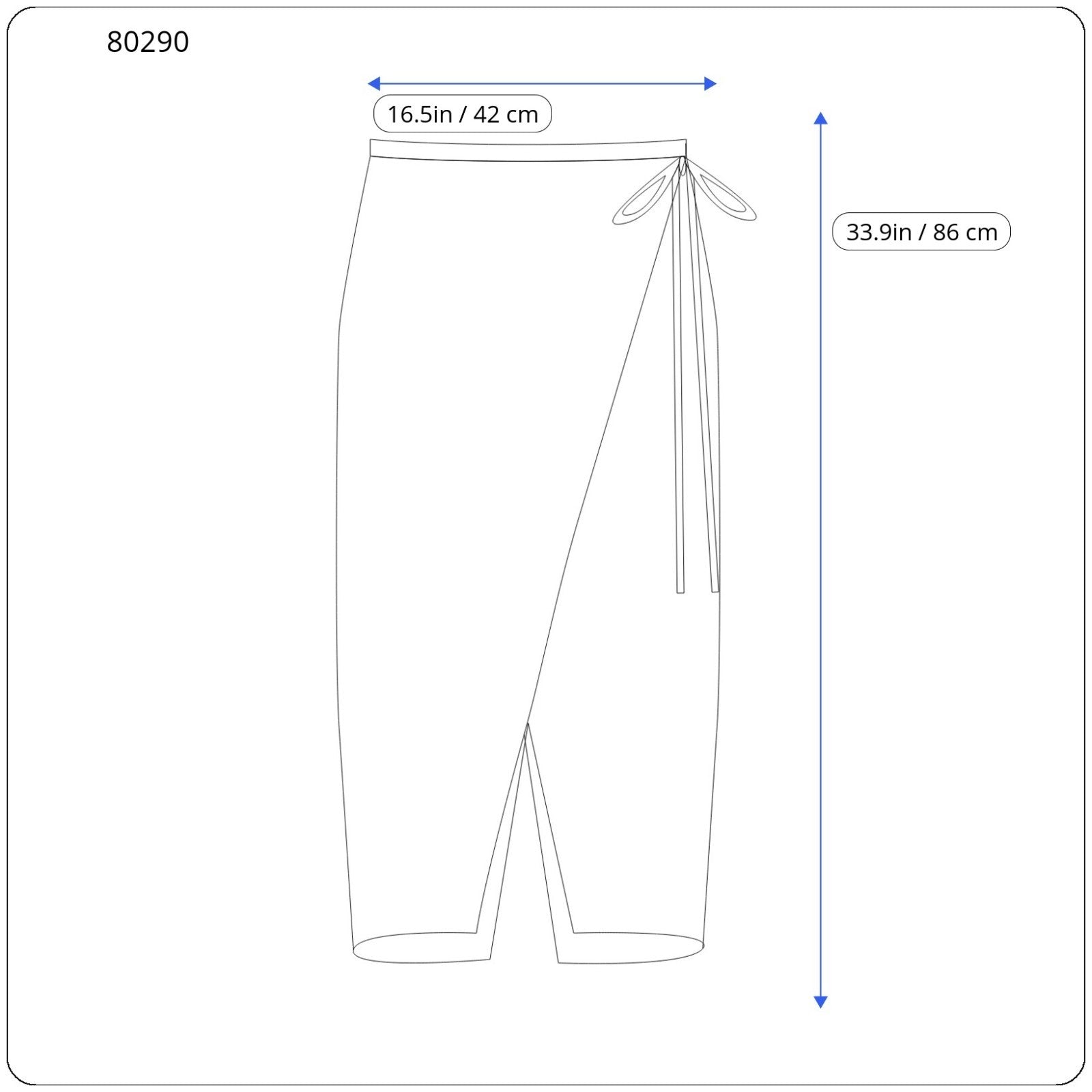 ALANUI Magic Journey Women's L Blue Green Mid Wrap Tie-Dye Cotton Denim Skirt