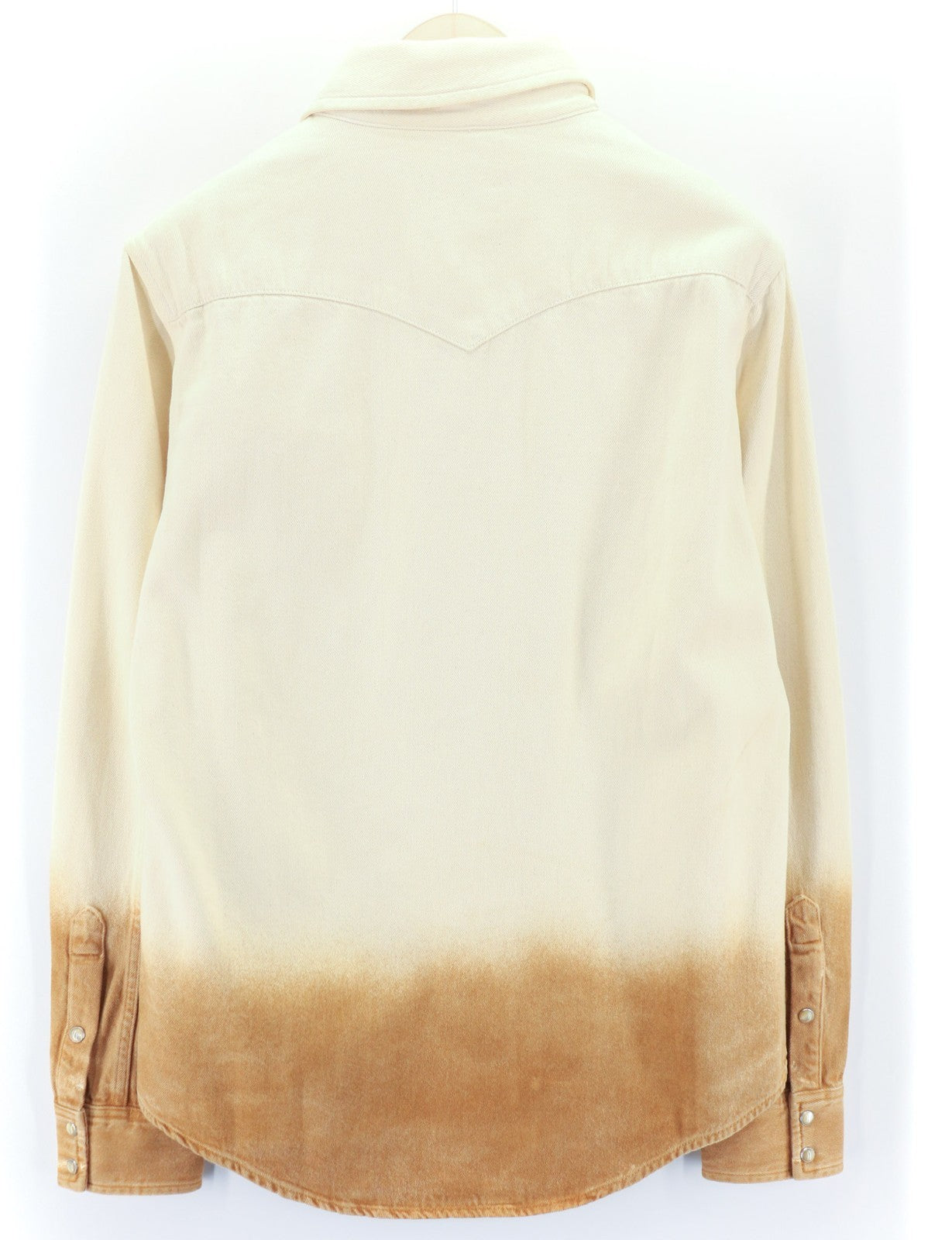 ALANUI Bright Hues Men's S Brown Cotton Overshirt Unisex Denim Style