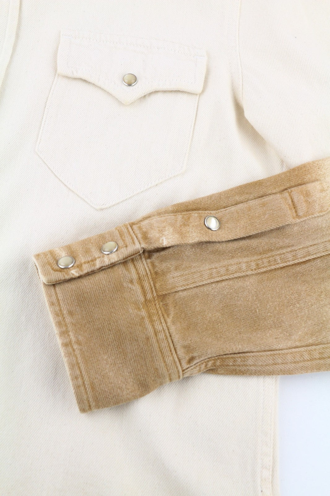 ALANUI Bright Hues Men's S Brown Cotton Overshirt Unisex Denim Style