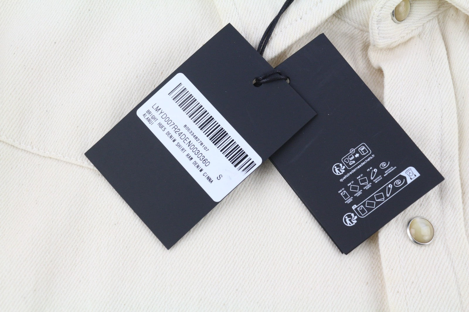 ALANUI Bright Hues Men's S Brown Cotton Overshirt Unisex Denim Style