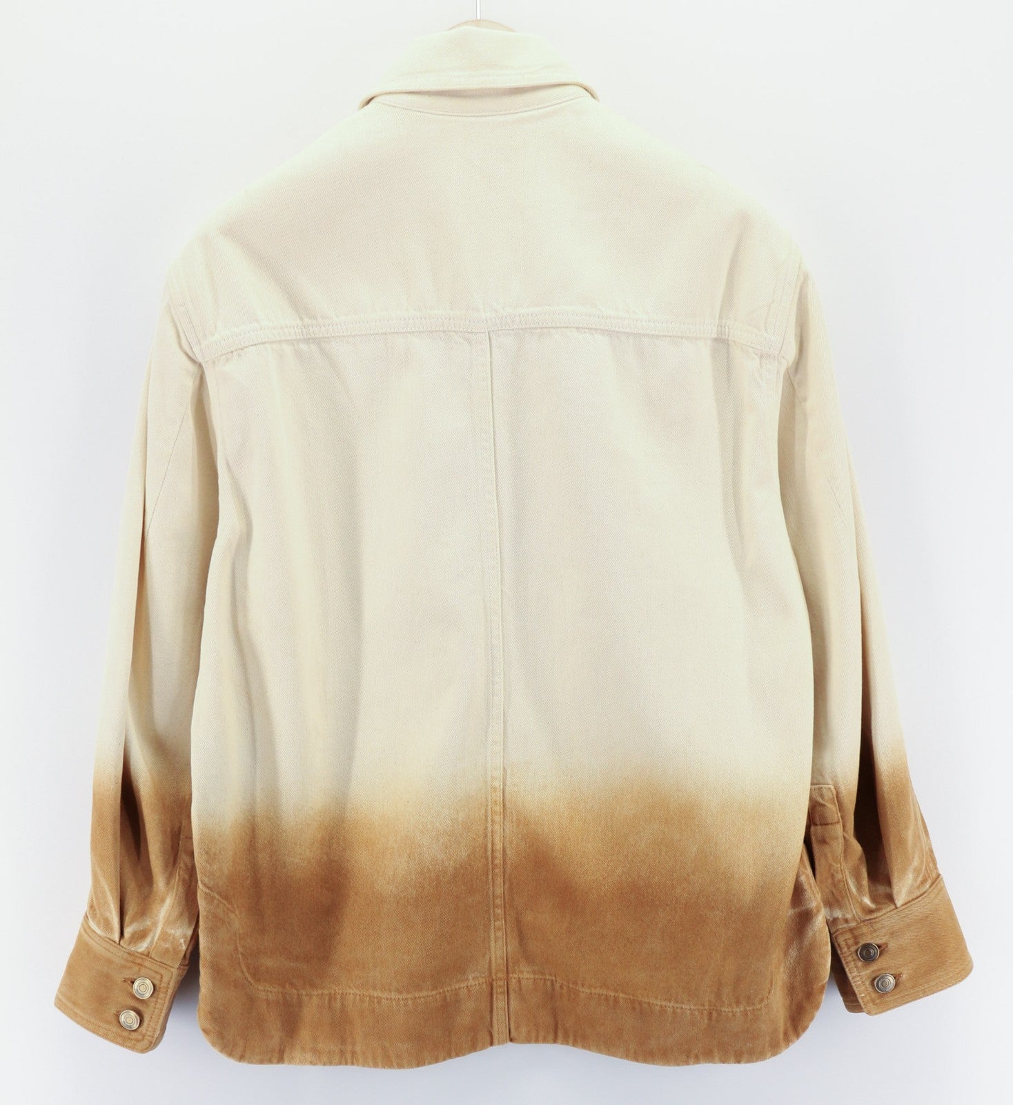 ALANUI ryškių atspalvių vyriški S dydžio rudi neapdoroto džinso medvilniniai marškinėliai unisex 