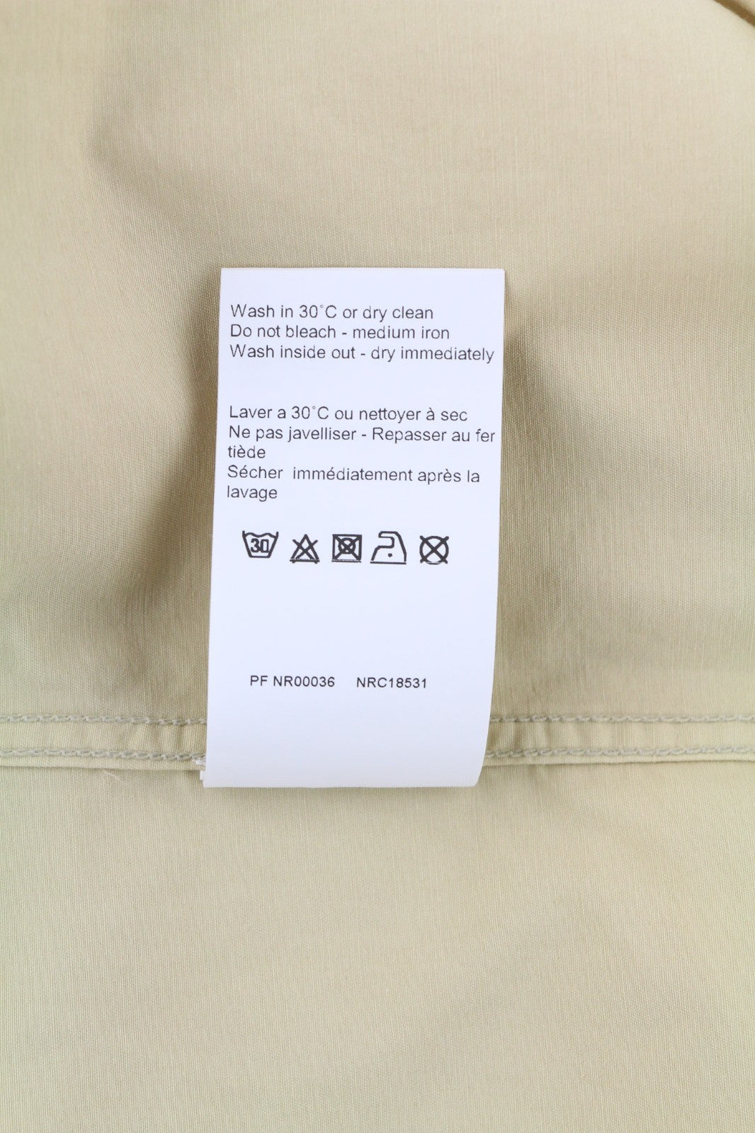 NORSE PROJECTS Men's M Beige Long Sleeve Cotton Button Casual Shirt