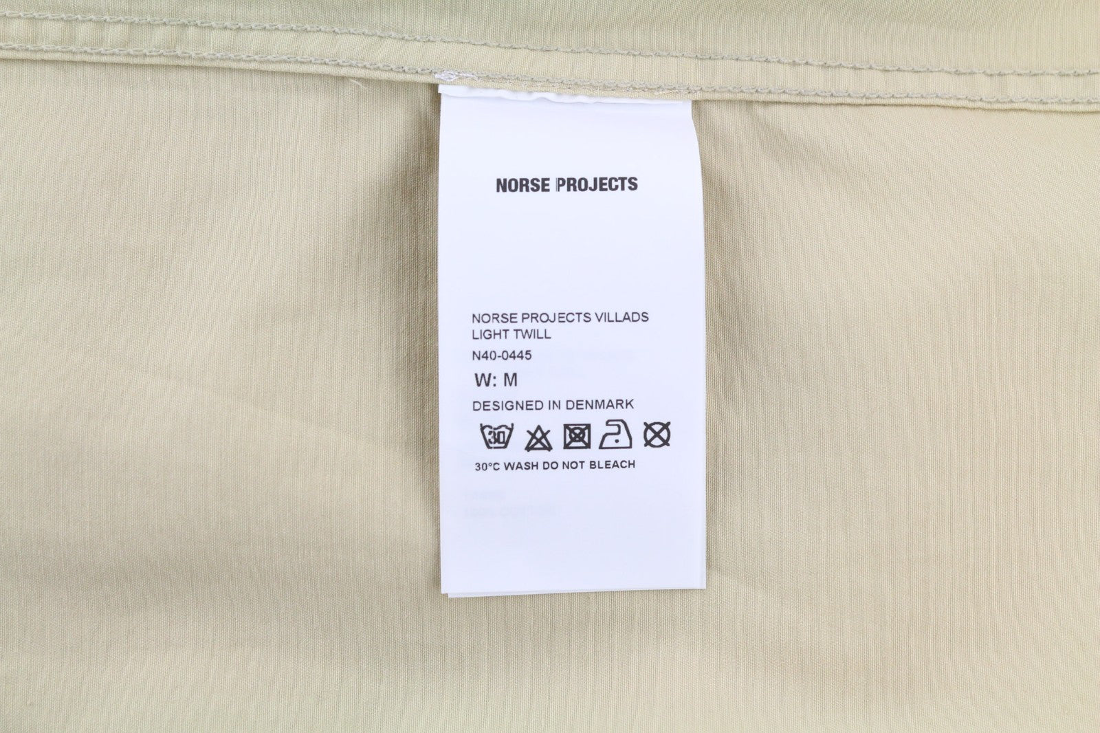 NORSE PROJECTS Men's M Beige Long Sleeve Cotton Button Casual Shirt