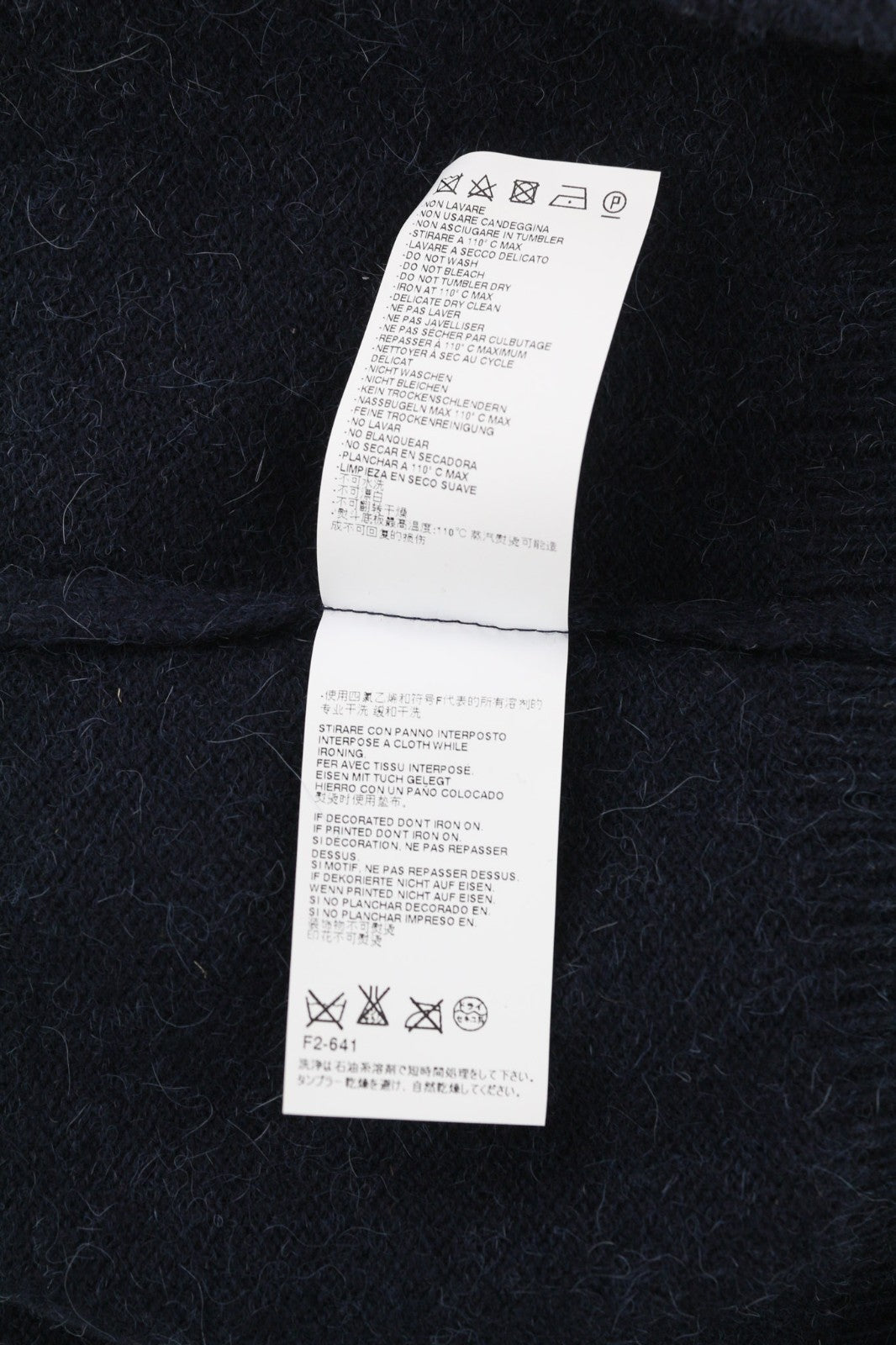 DSQUARED2 Women's S Navy Logo Wool Alpaca Long Sleeve Pullover Jumper