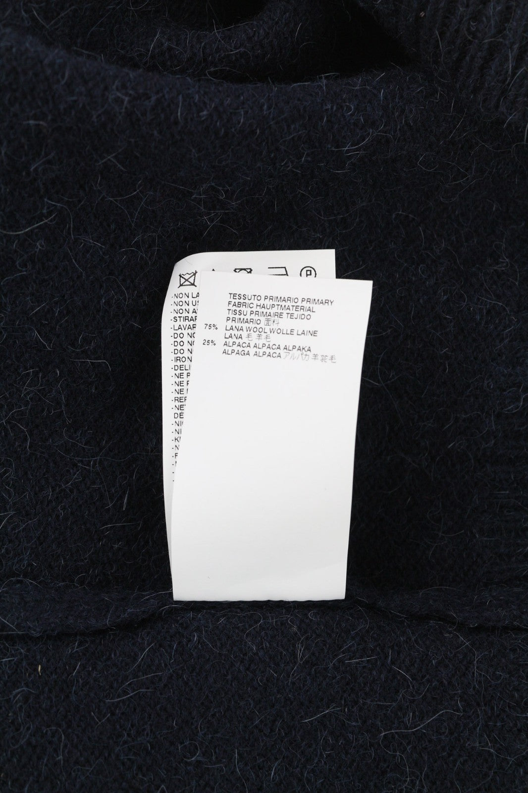 DSQUARED2 Women's S Navy Logo Wool Alpaca Long Sleeve Pullover Jumper