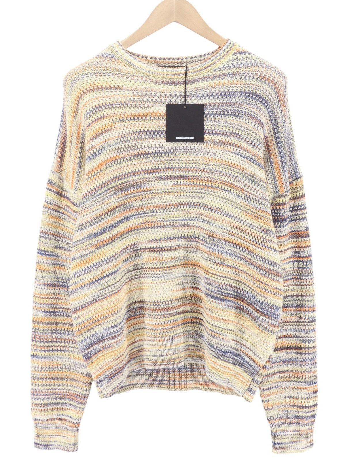 DSQUARED2 Women's M Multicolor Cotton Knit Long Sleeve Pullover Jumper