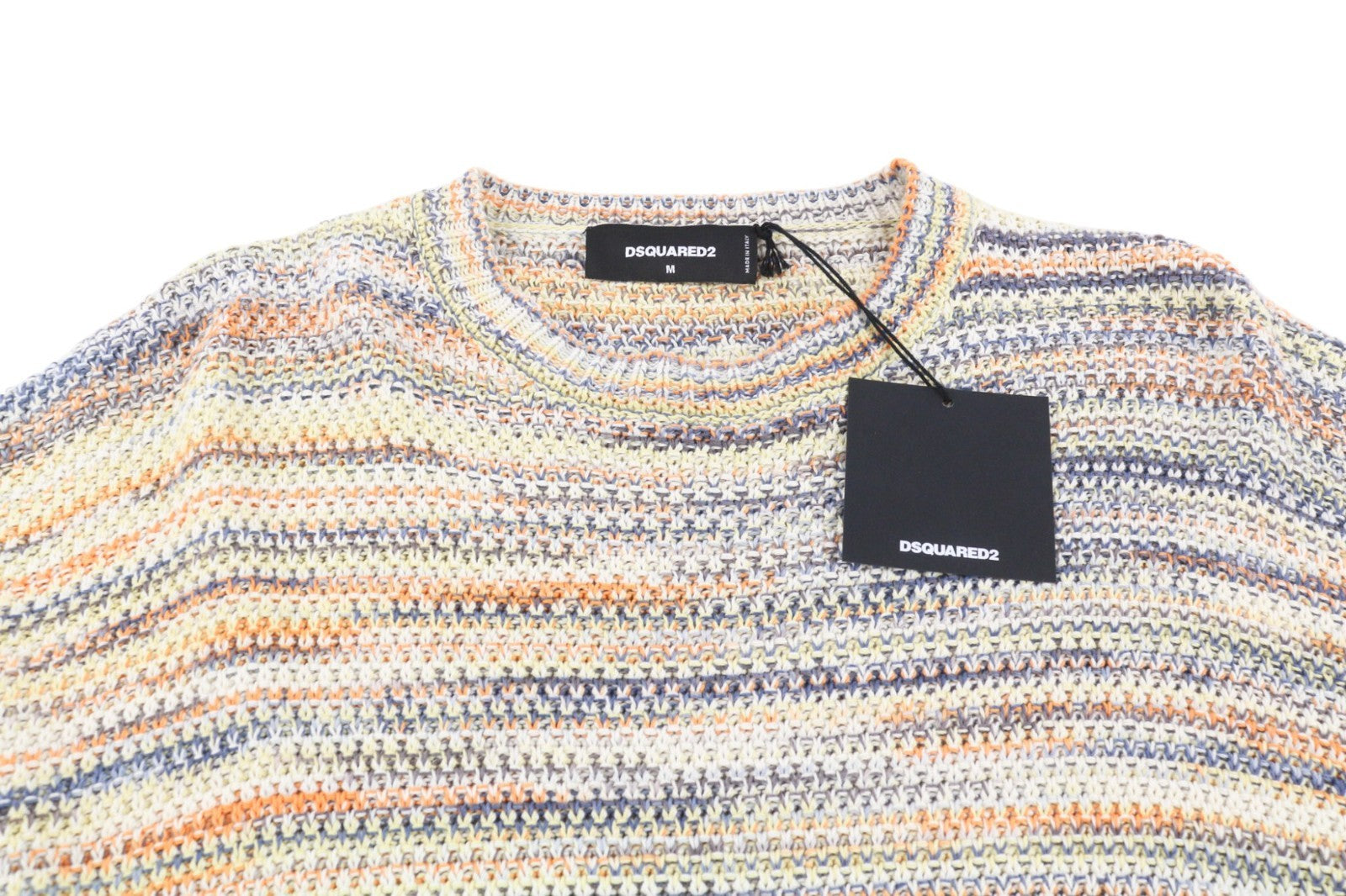 DSQUARED2 Women's M Multicolor Cotton Knit Long Sleeve Pullover Jumper