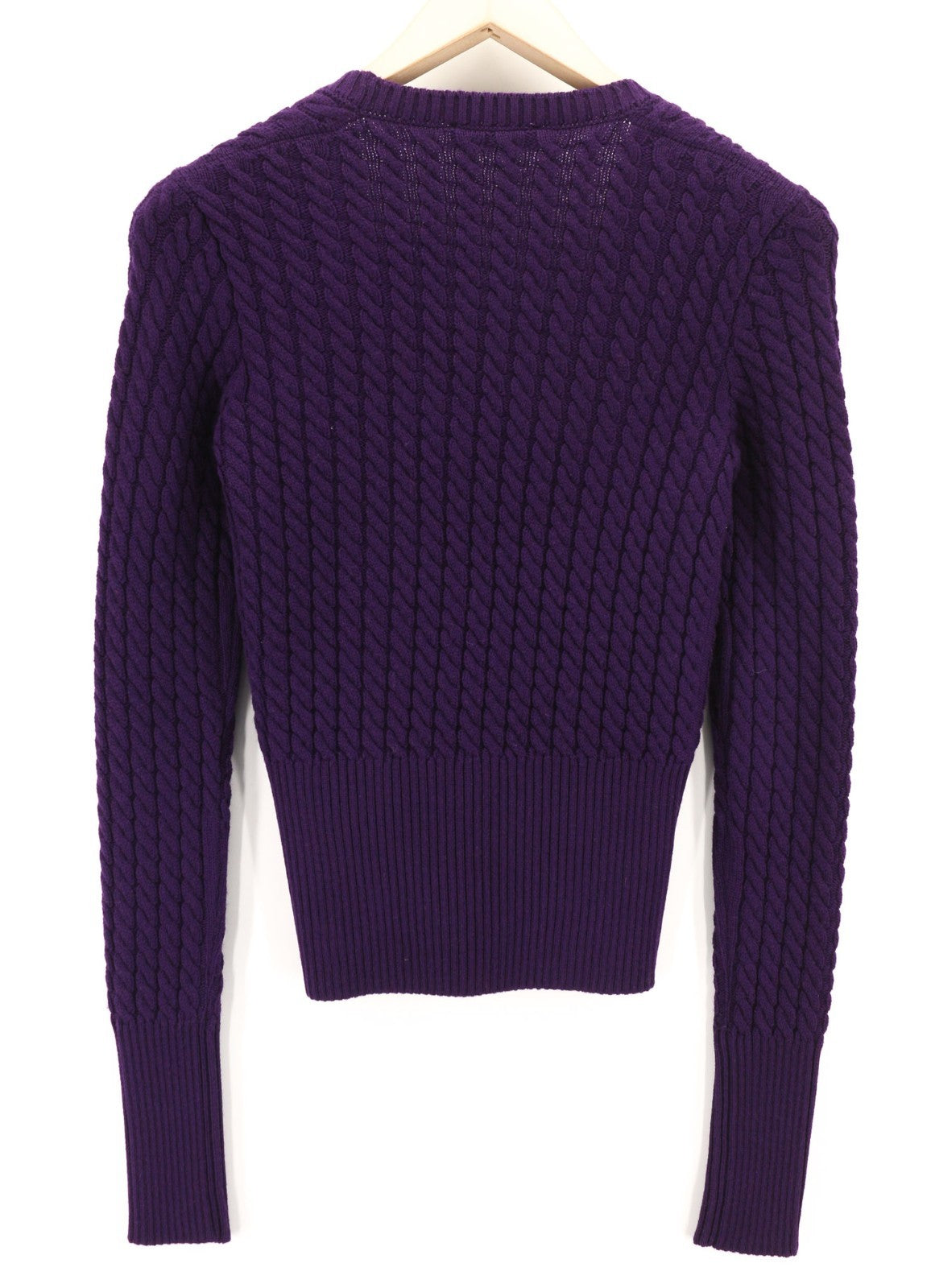 DSQUARED2 Women's S Purple Wool Cotton Blend Knit Long Sleeve Pullover