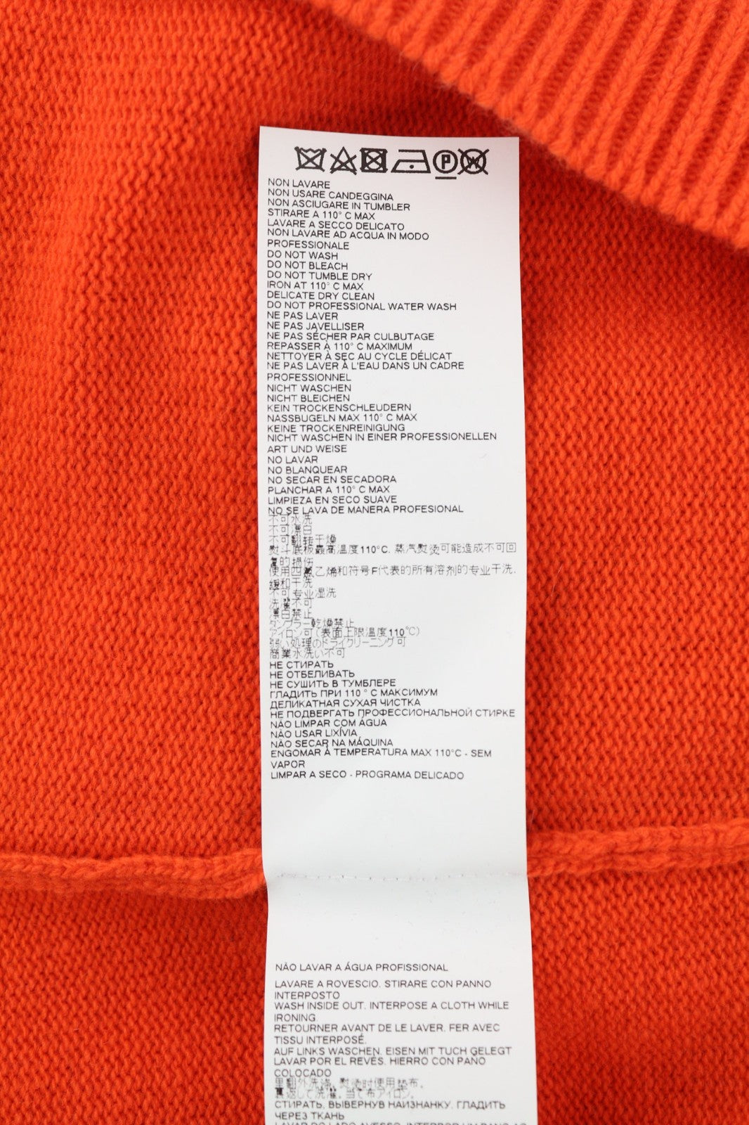 DSQUARED2 Women's M Orange Pure Wool Knit Long Sleeve Pullover Jumper