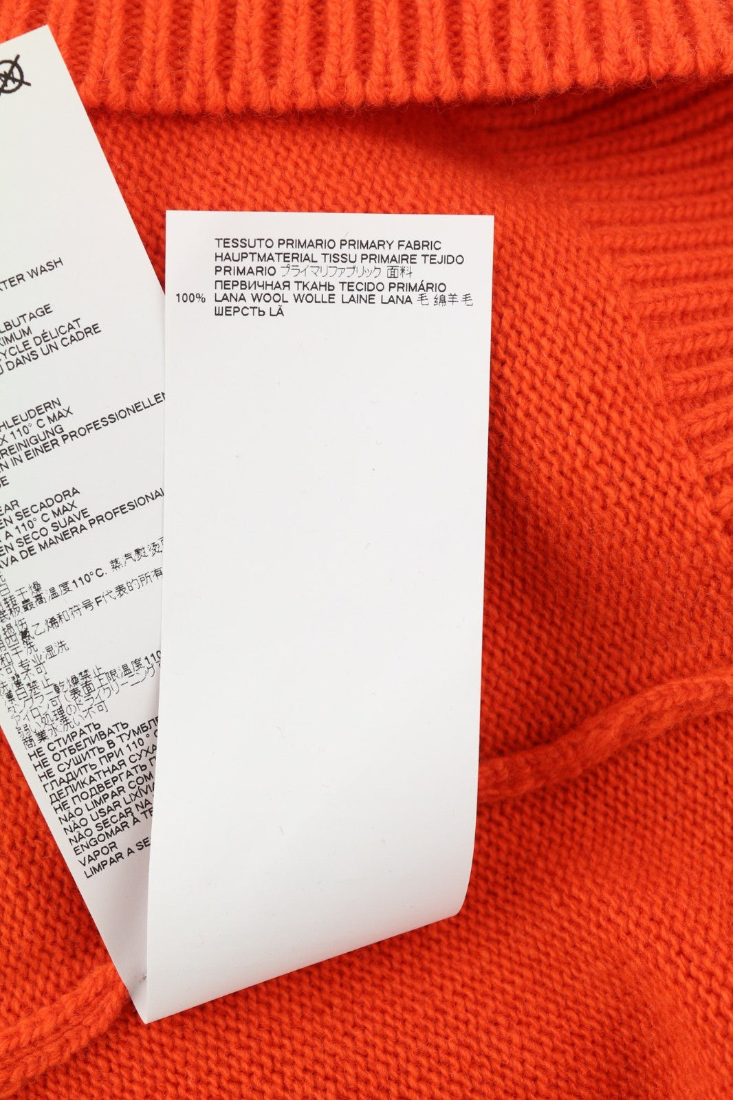 DSQUARED2 Women's M Orange Pure Wool Knit Long Sleeve Pullover Jumper