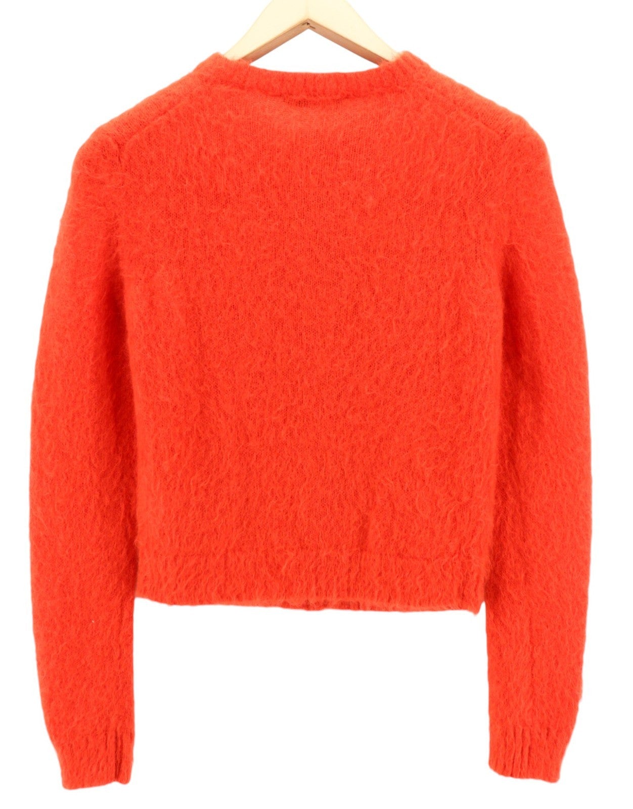 DSQUARED2 Women's S Red Mohair Wool Blend Button-Up Knit Cardigan