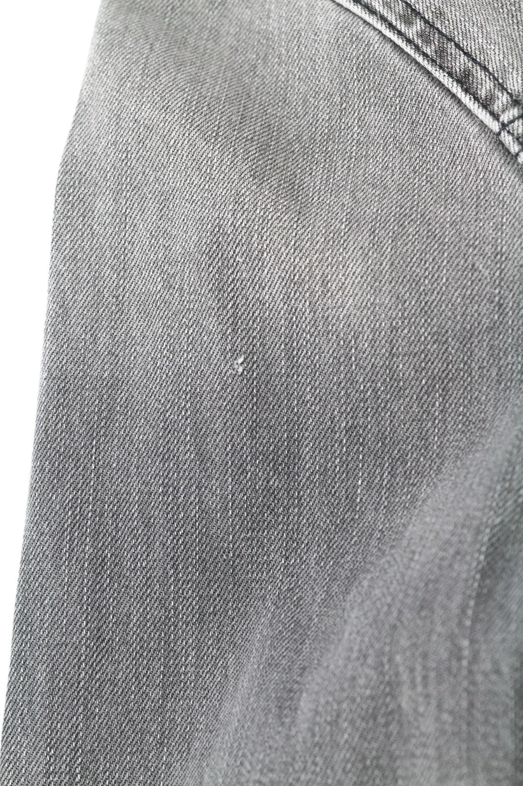 NUDIE JEANS Conny Org. Fog Men's S Faded Grey Polo Cotton Denim Jacket