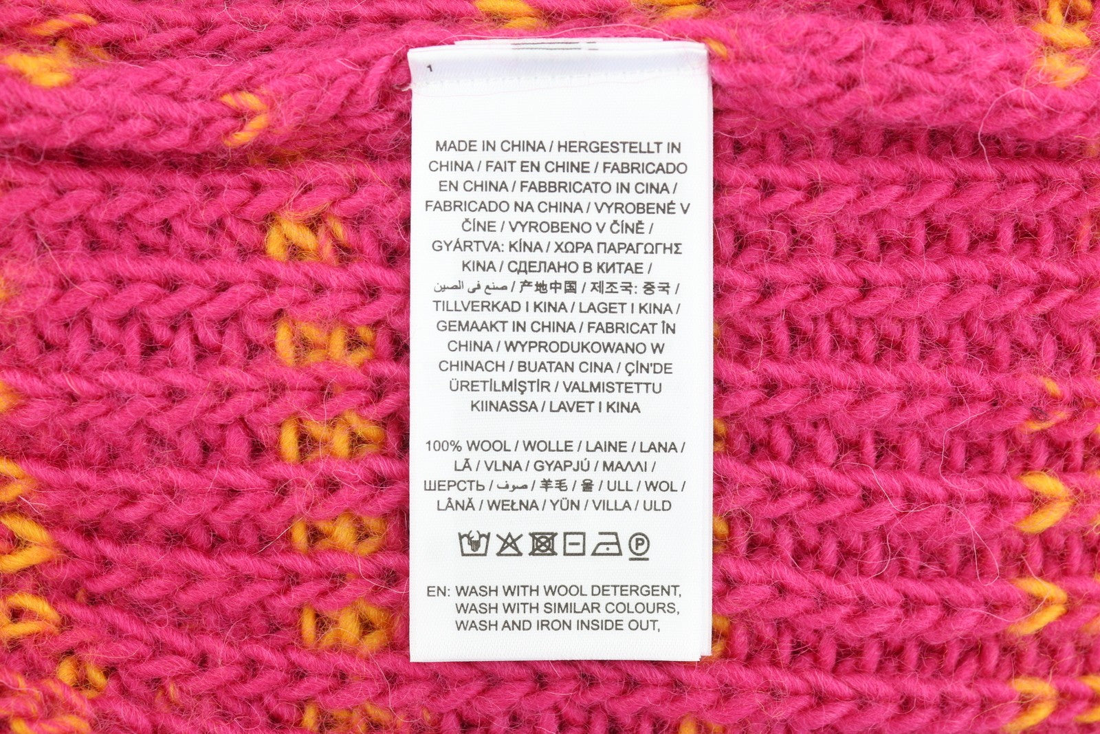 GANT Multi Color Turtleneck Women Jumper M Peacock Pink Wool Tight Knit Pullover