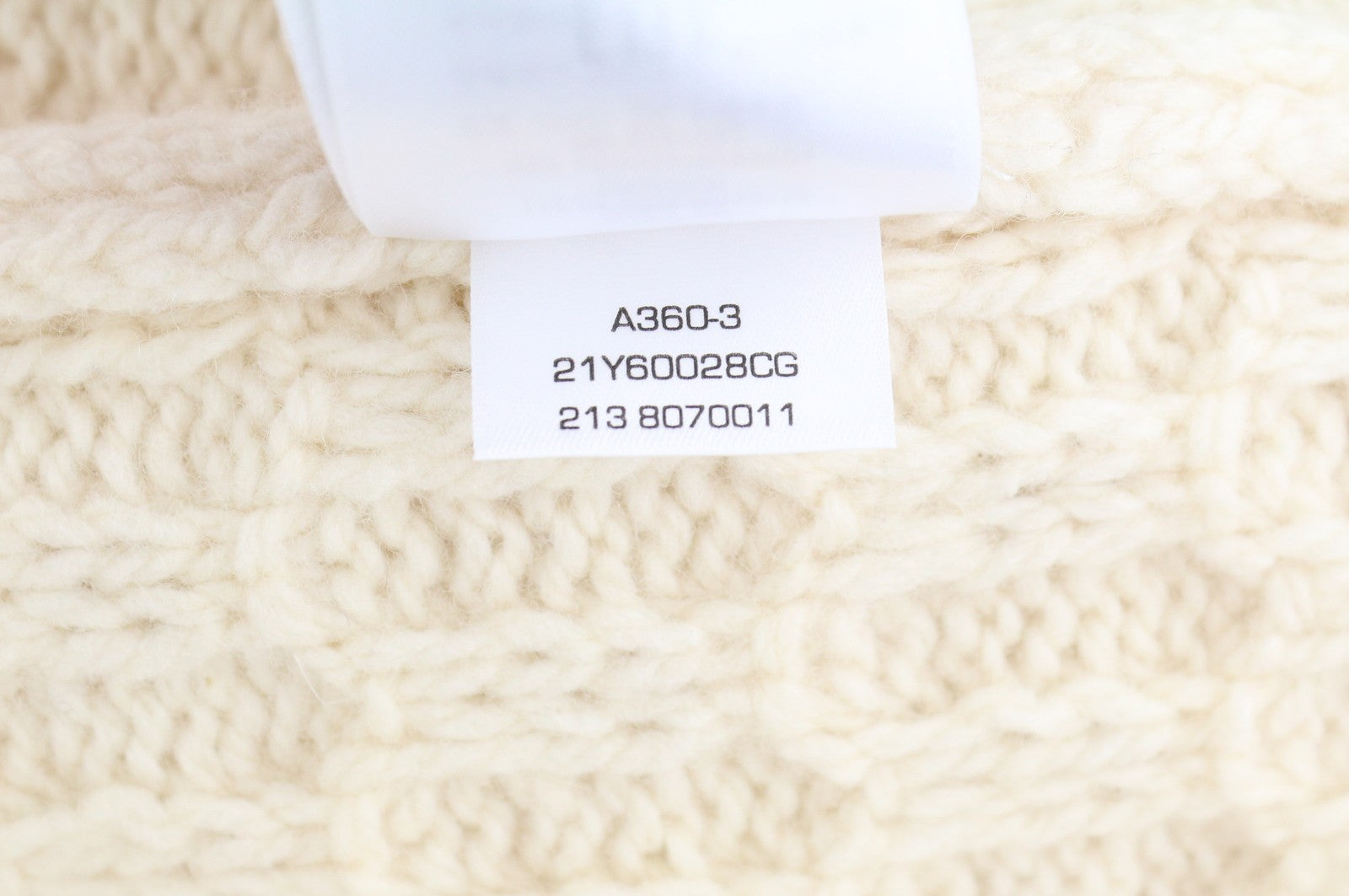 GANT Chunky Texture Turleneck Men Jumper M Cream Wool Blend Knitted Pullover