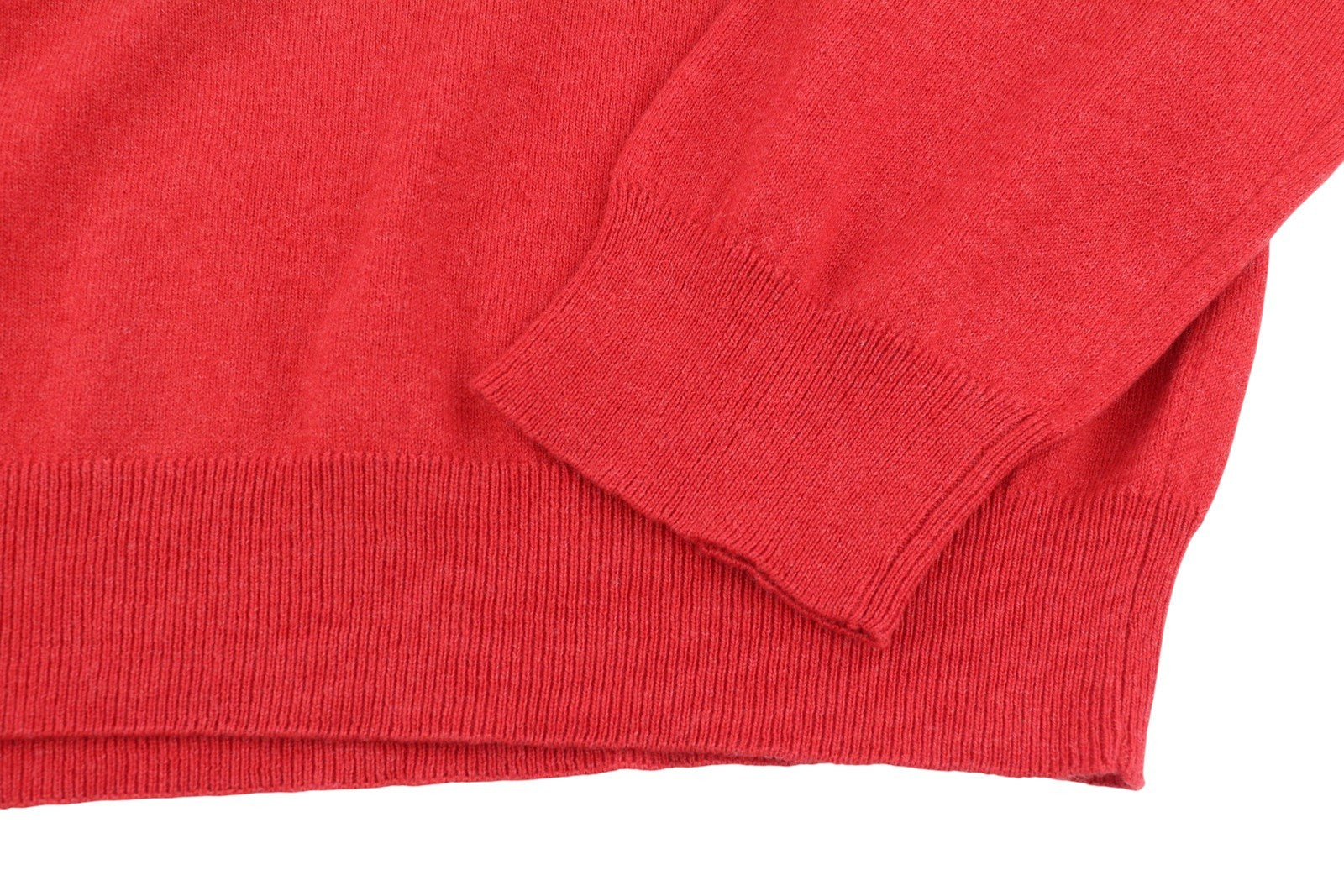 GANT Cotton Wool V-Neck Men Jumper 3XL Bright Red Mel Tight-Knit Logo Pullover