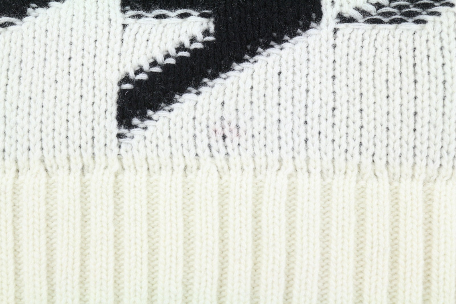 GANT Houndstooth Rollneck Men Jumper XL Cream Wool Thick Knit Pullover RRP249