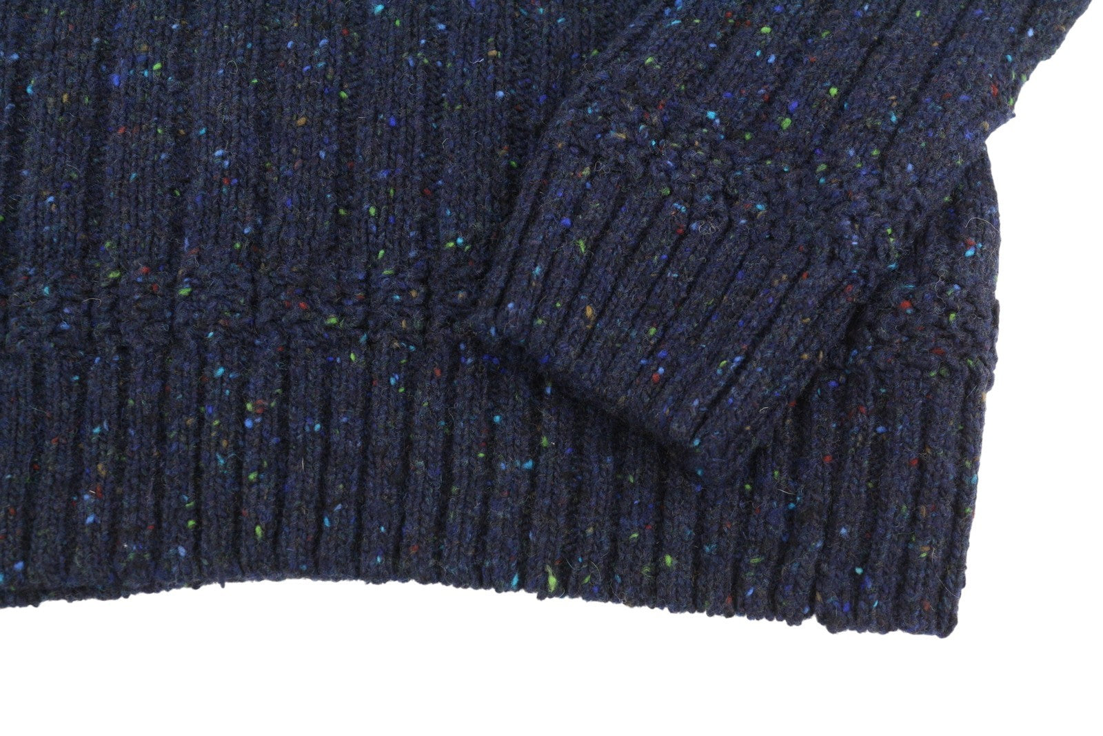 GANT Neps Buttons Mock Neck Men Jumper 2XL Blue Wool Blend Knit Pullover RRP179