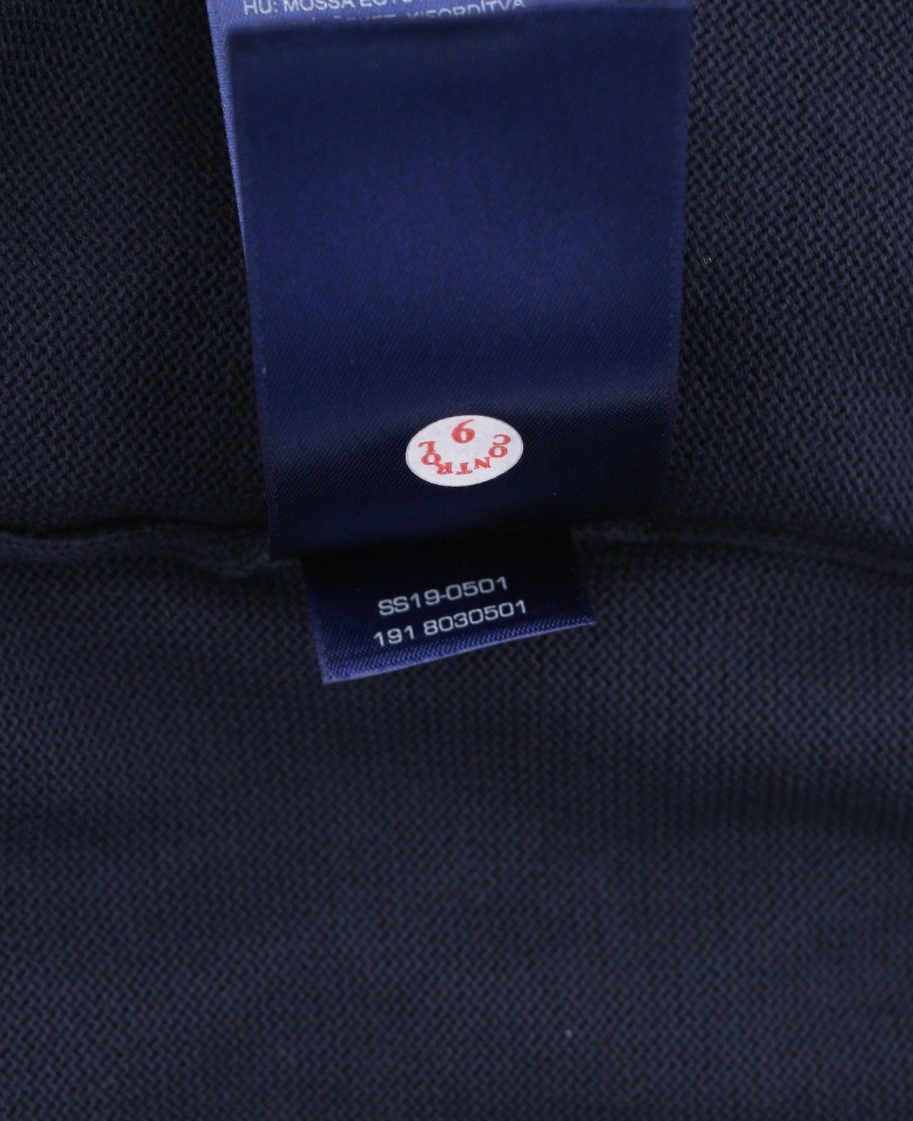 GANT tamprus medvilninis kontrastingas vyriškas megztinis su užtrauktuku, 3XL dydžio, mėlynos spalvos, megztinis 