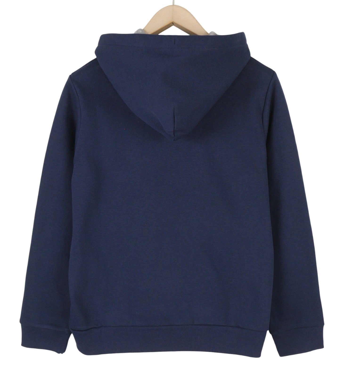 GANT Classic Women Hoodie L Evening Blue Kangaroo Pocket Hooded Logo Pullover