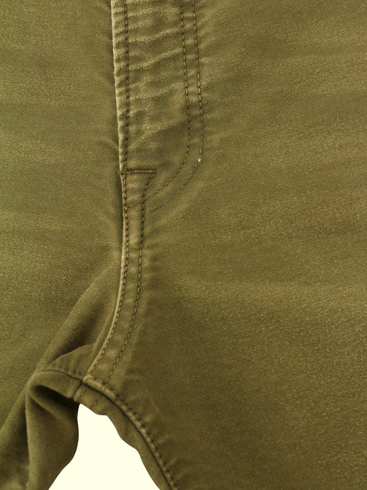 R13 Boyfriend moteriški džinsai 28 alyvuogių spalvos dažyta moleskine su užtrauktuku FW25 RRP790 