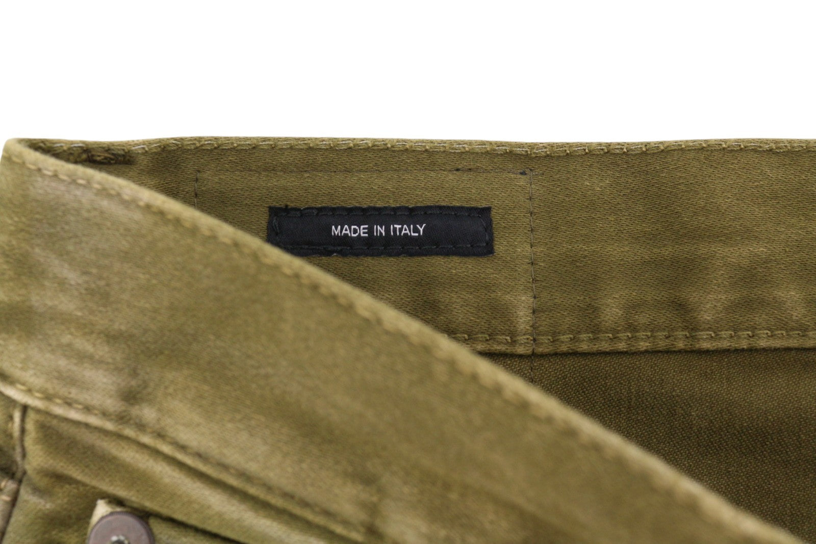 R13 Boyfriend Women Jeans 27 Olive Garment Dyed Moleskin Zip Fly FW25 RRP790