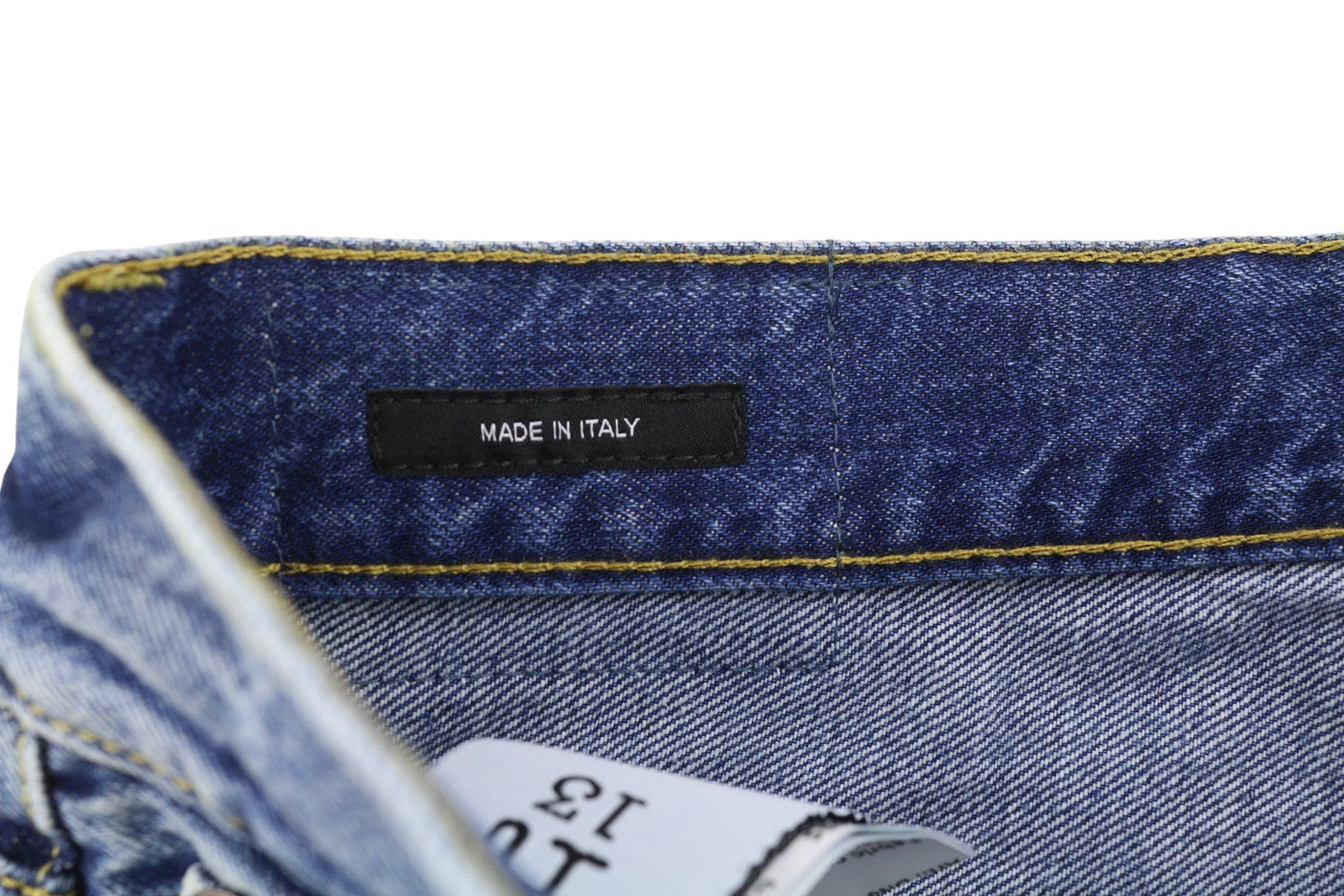 R13 Romeo moteriški džinsai, 26 Hutton mėlyni išblukinto džinso trumpi užtrauktuku, FW25, RRP799 