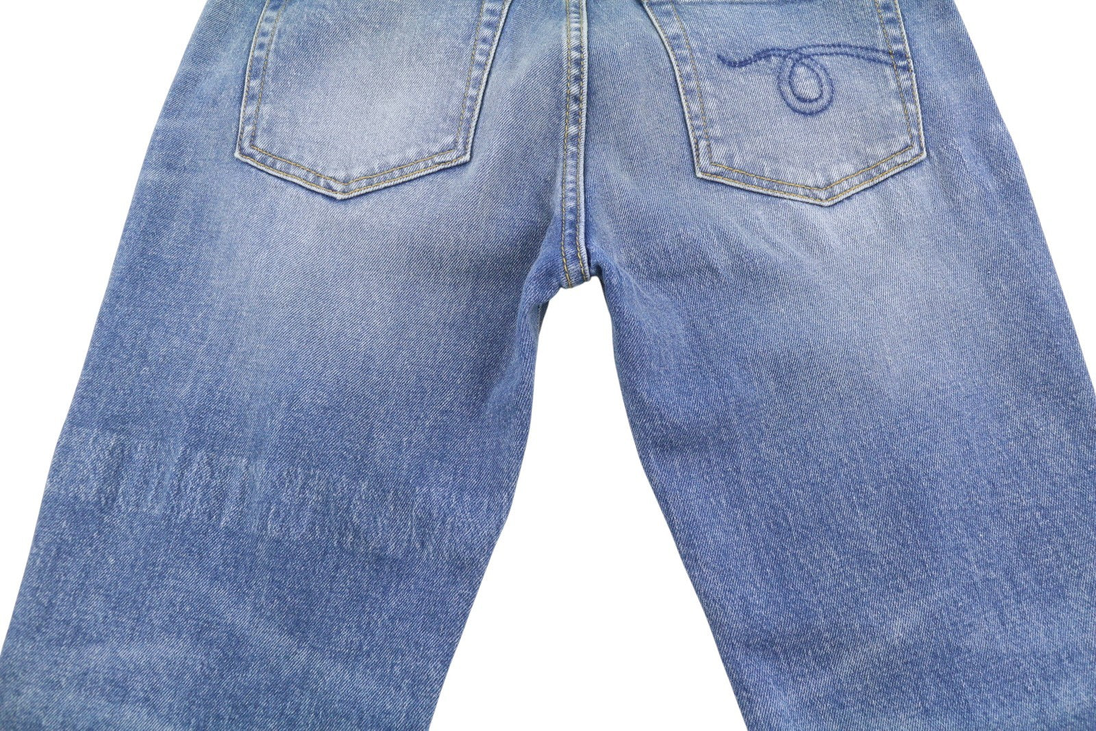 R13 Kick Fit Women Jeans 25 Jasper Stretch Flare Cropped Ankle Zip Faded Blue