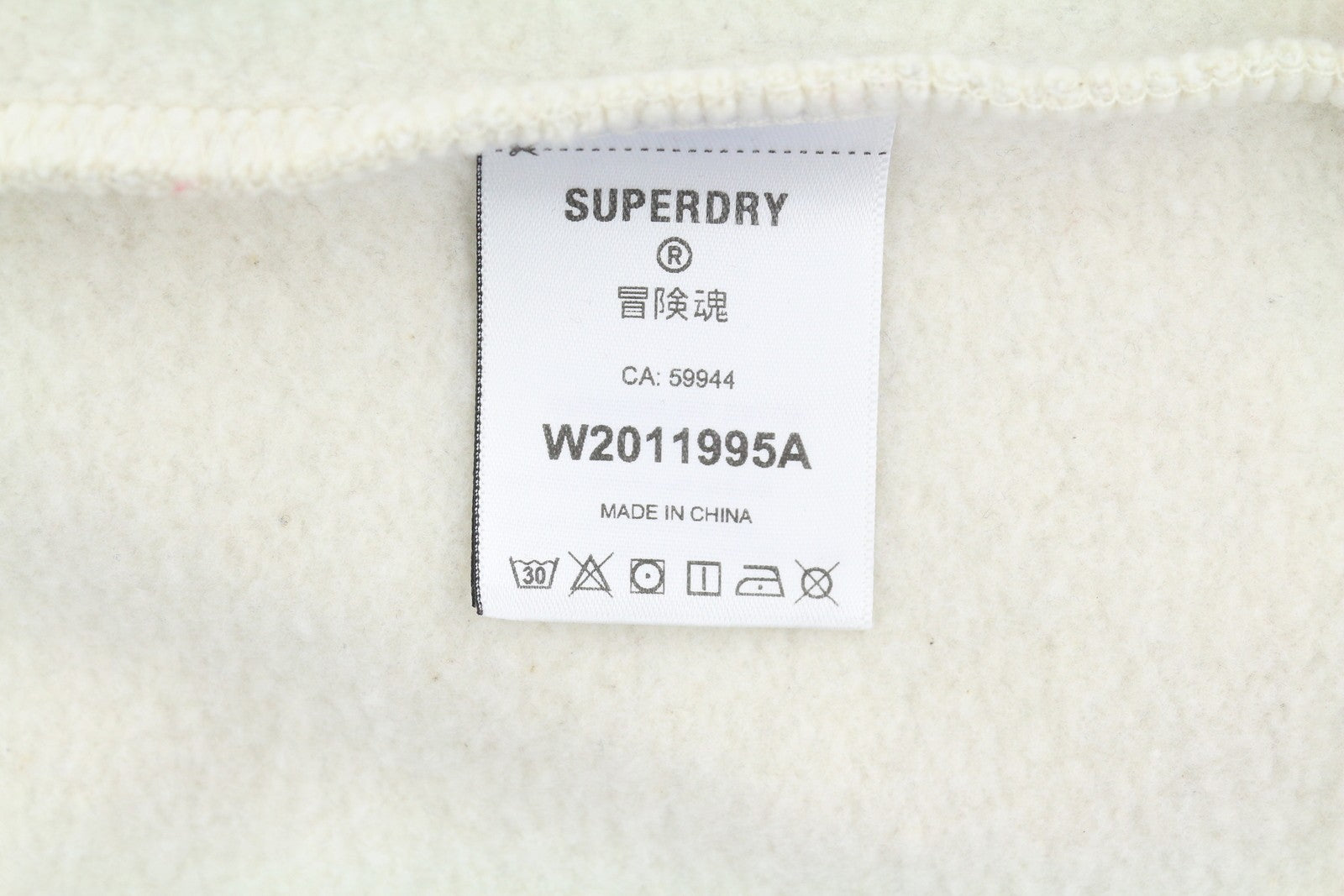 SUPERDRY Travel Postcard Graphic Crew Women Sweatshirt EU38 Cream Grey Pullover