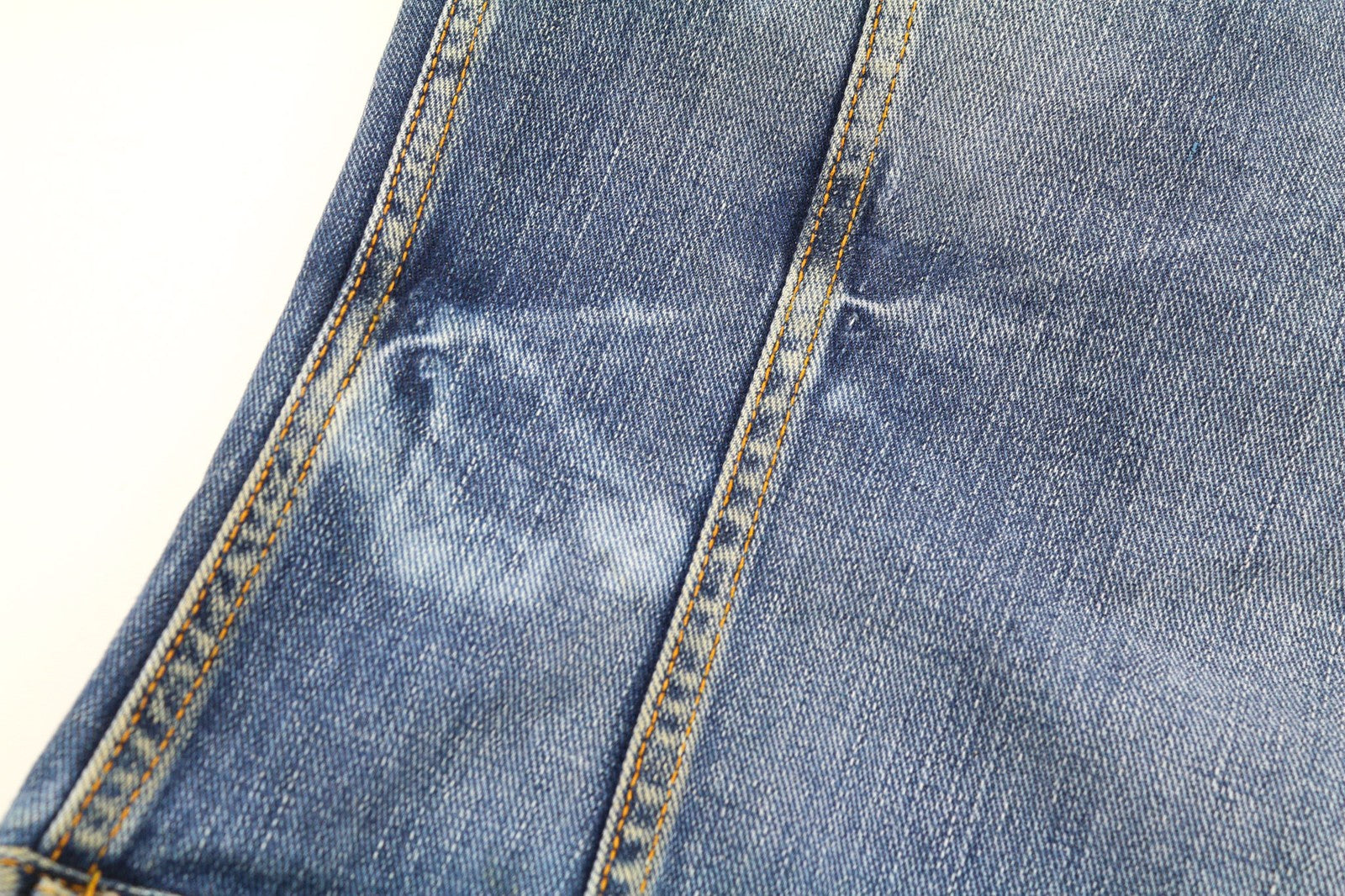 NUDIE JEANS Terry Natural Worn Men's M Blue Faded Denim Polo Button Jacket