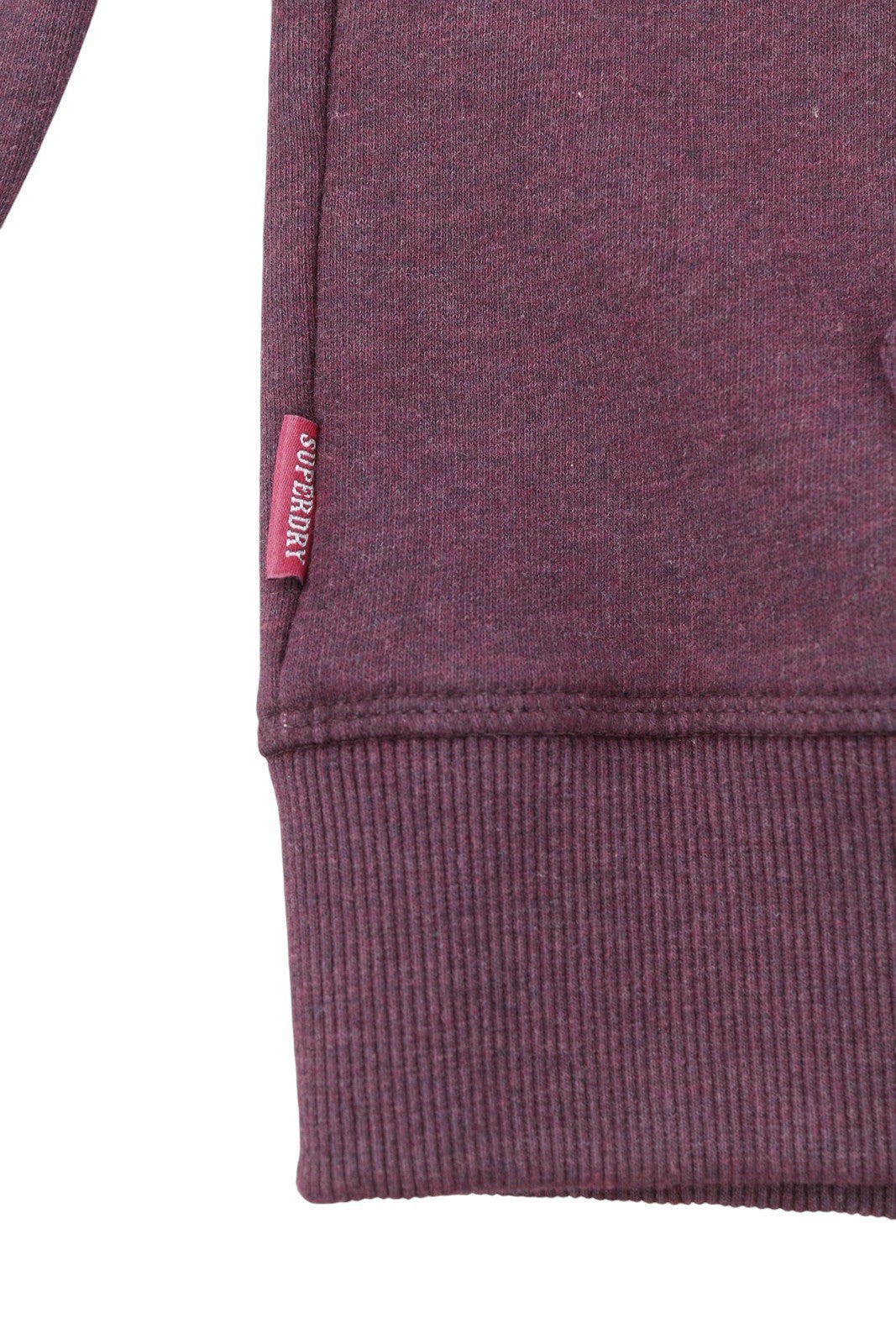 SUPERDRY Chenille VL Graphic Women Hoodie EU38 Burgundy Kangaroo Pocket Pullover
