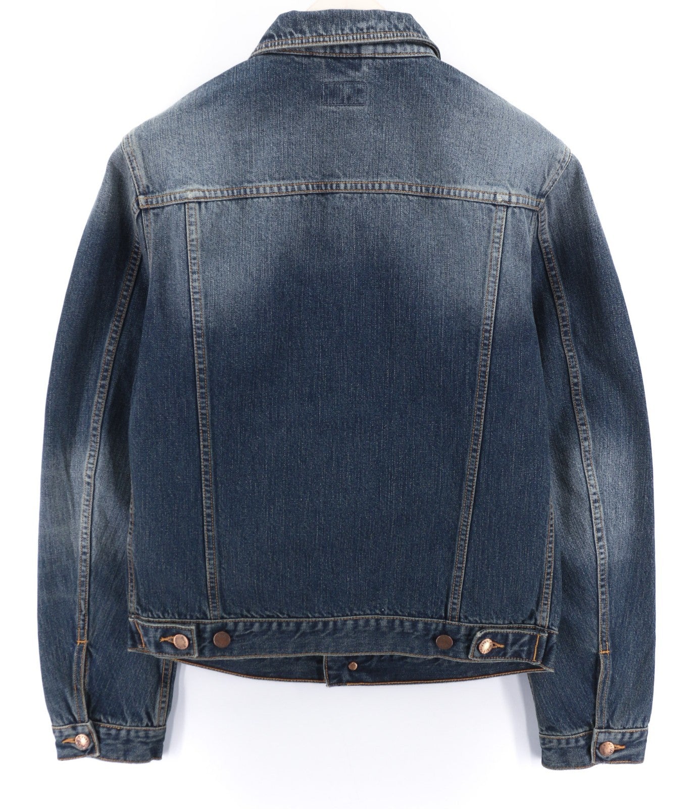 NUDIE JEANS Billy Blue Friend Men's M Denim Polo Neck Organic Cotton Jacket