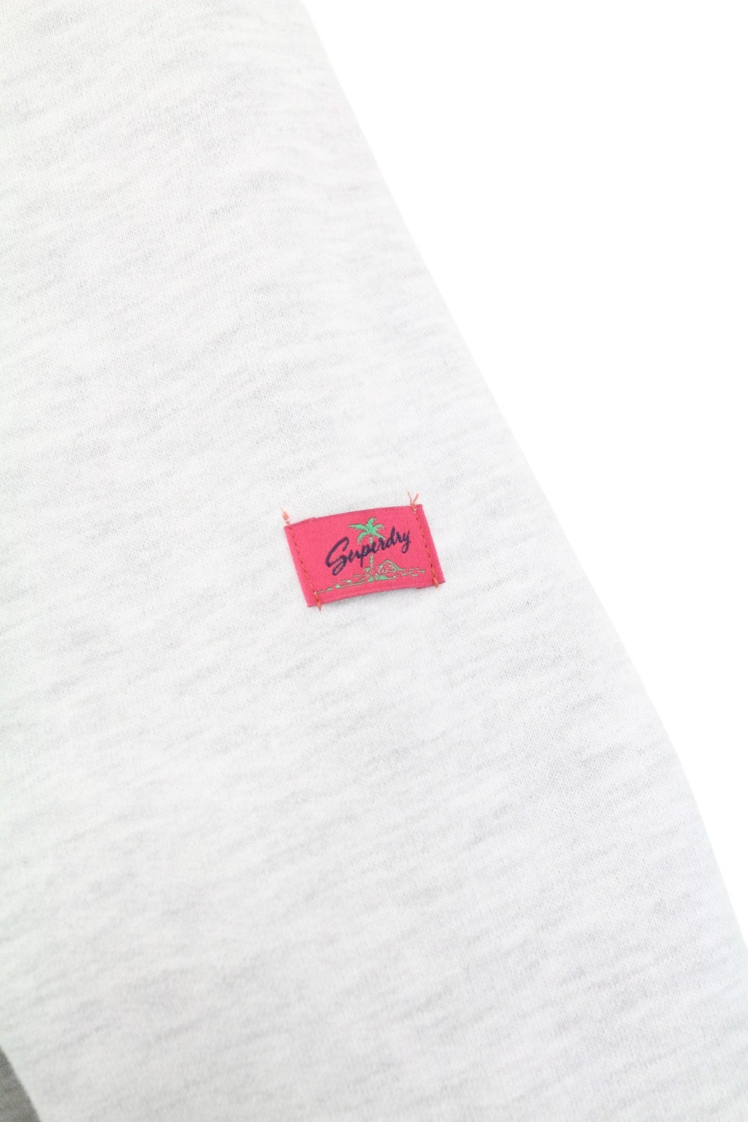 SUPERDRY Neon VL Graphic moteriškas džemperis su gobtuvu, 38 dydžio, melanžo pilkos spalvos, su kengūros logotipu 