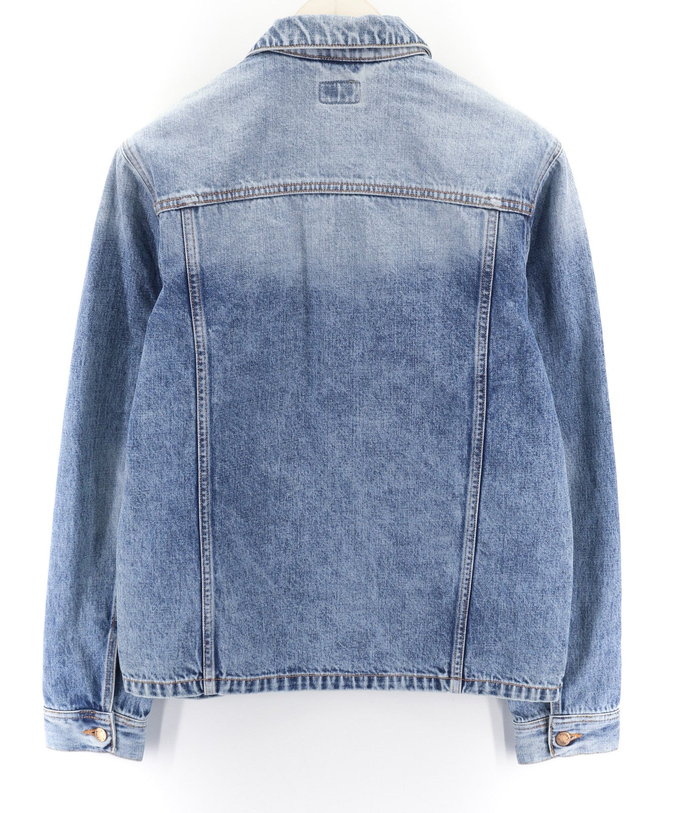 NUDIE JEANS Ronny Rig Bossa Hawk Men's M Faded Blue Denim Polo Jacket