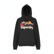 SUPERDRY Retro Hike Relaxed Women Hoodie EU38 Dark Grey Kangaroo Pocket Pullover