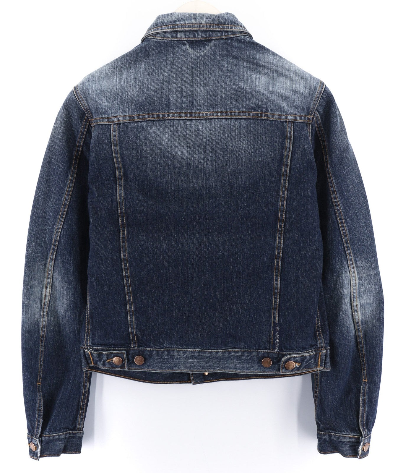 NUDIE JEANS Terry Org. Contrast Men's S Blue Polo Faded Organic Denim