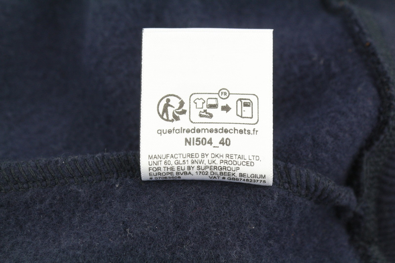 SUPERDRY Rainbow Logo Graphic Women Hoodie EU38 Blue Kangaroo Pocket Pullover