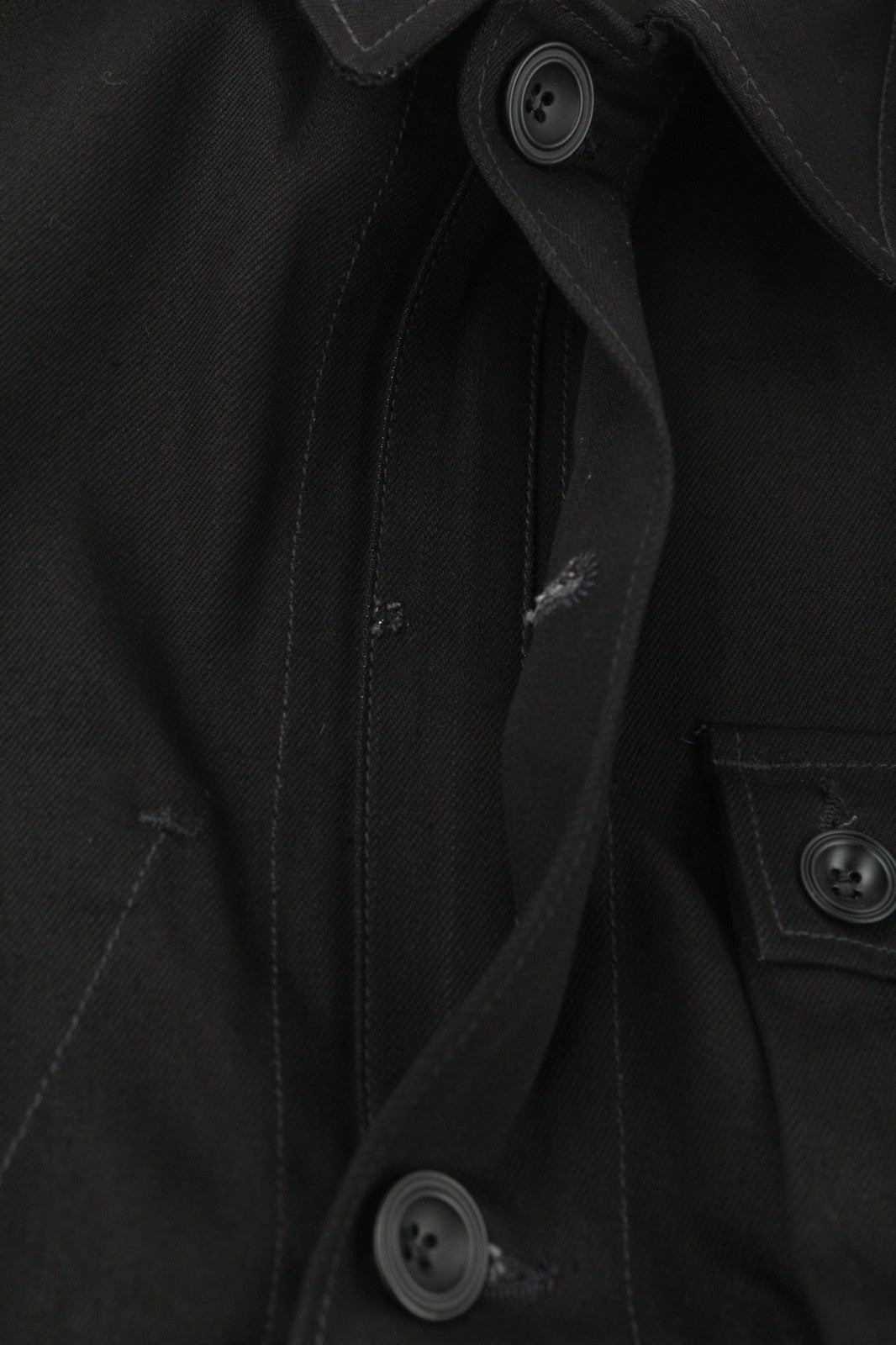 NUDIE JEANS 81715 Men's M Black Denim Polo Neck Organic Cotton Jacket