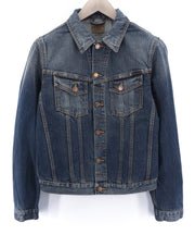 NUDIE JEANS Billy Dark Authentic Men's S Faded Button Denim Jacket