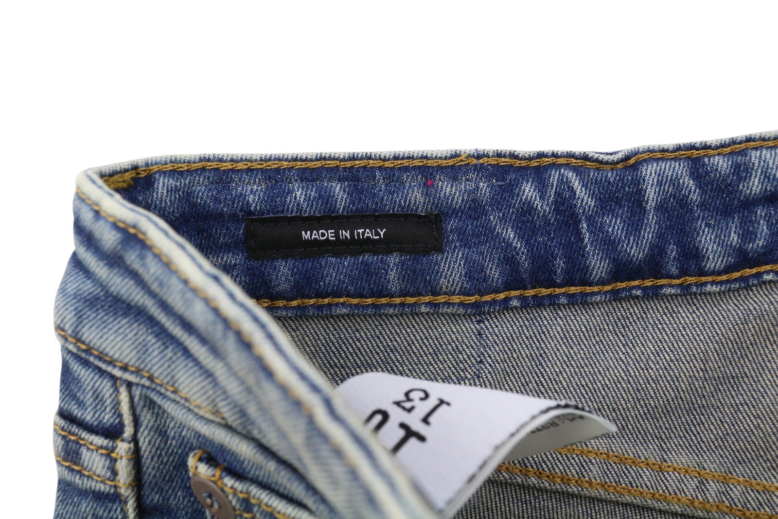 R13 Kick Fit Women Jeans 27 Kelly Stretch Flare Cropped Faded Blue Denim RRP699