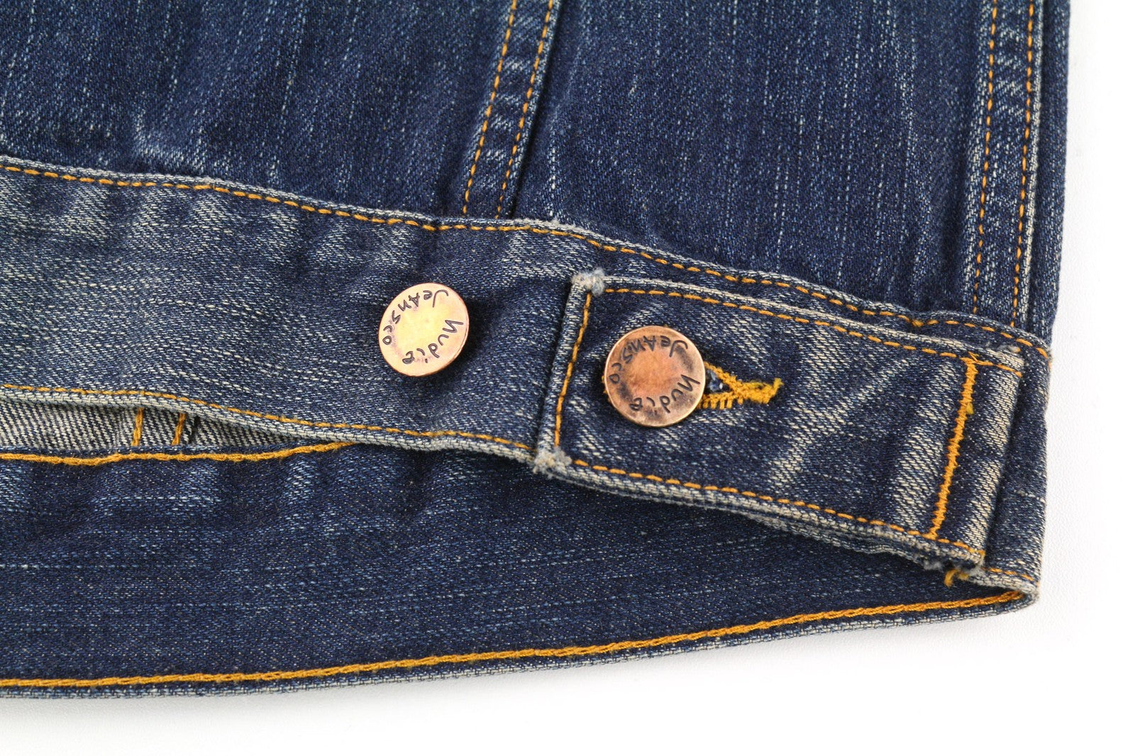 NUDIE JEANS Billy Dark Authentic Men's S Faded Blue Pockets Denim Jacket