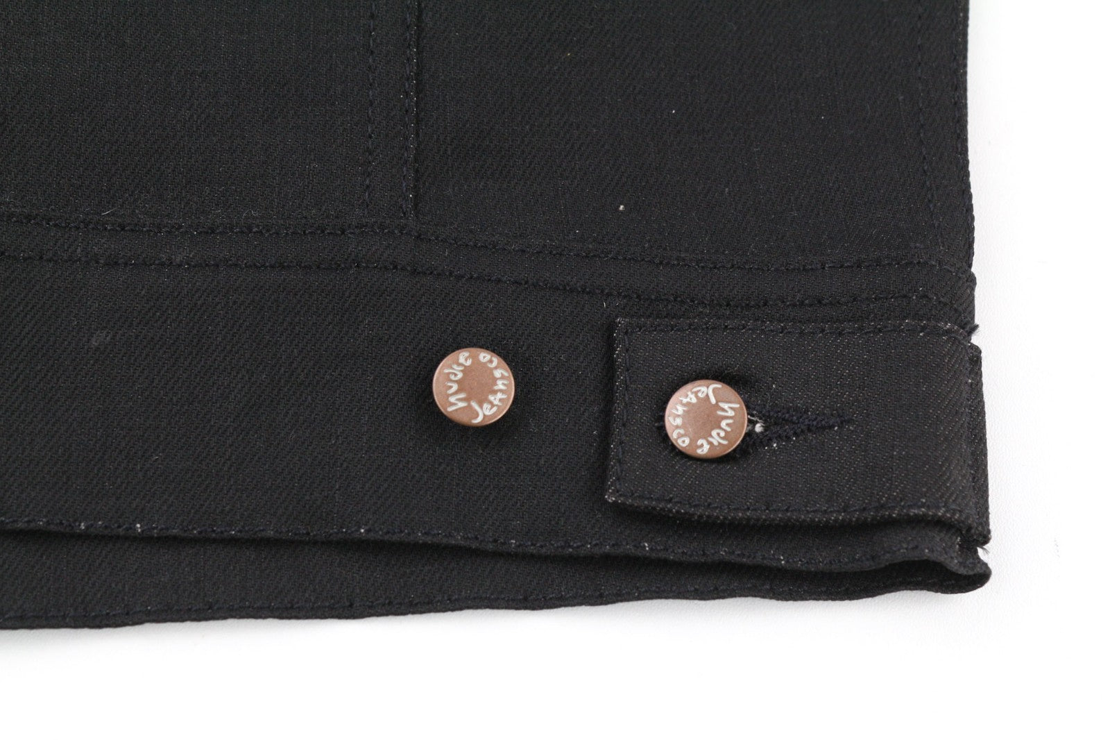 NUDIE JEANS Conny Stretch Dry Black Coated Men's XS Polo Button Jacket
