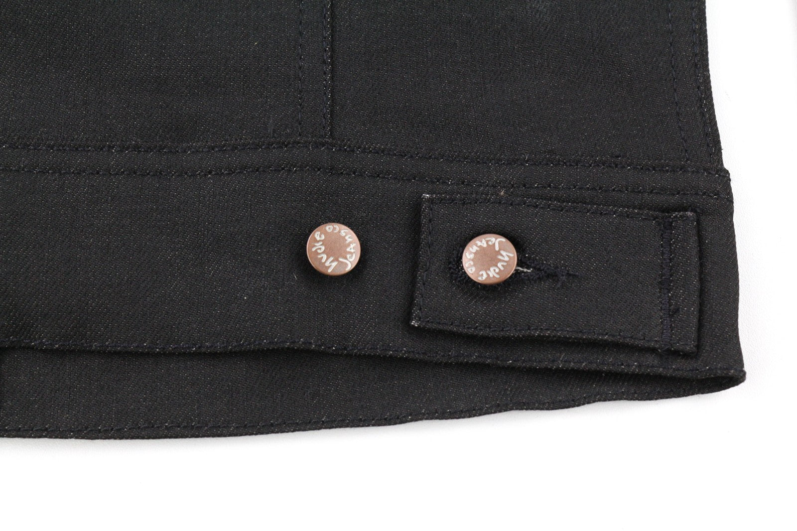 NUDIE JEANS Conny Stretch Dry juodi vyriški polo marškinėliai su XS dydžio džinsu ir kišenėmis 