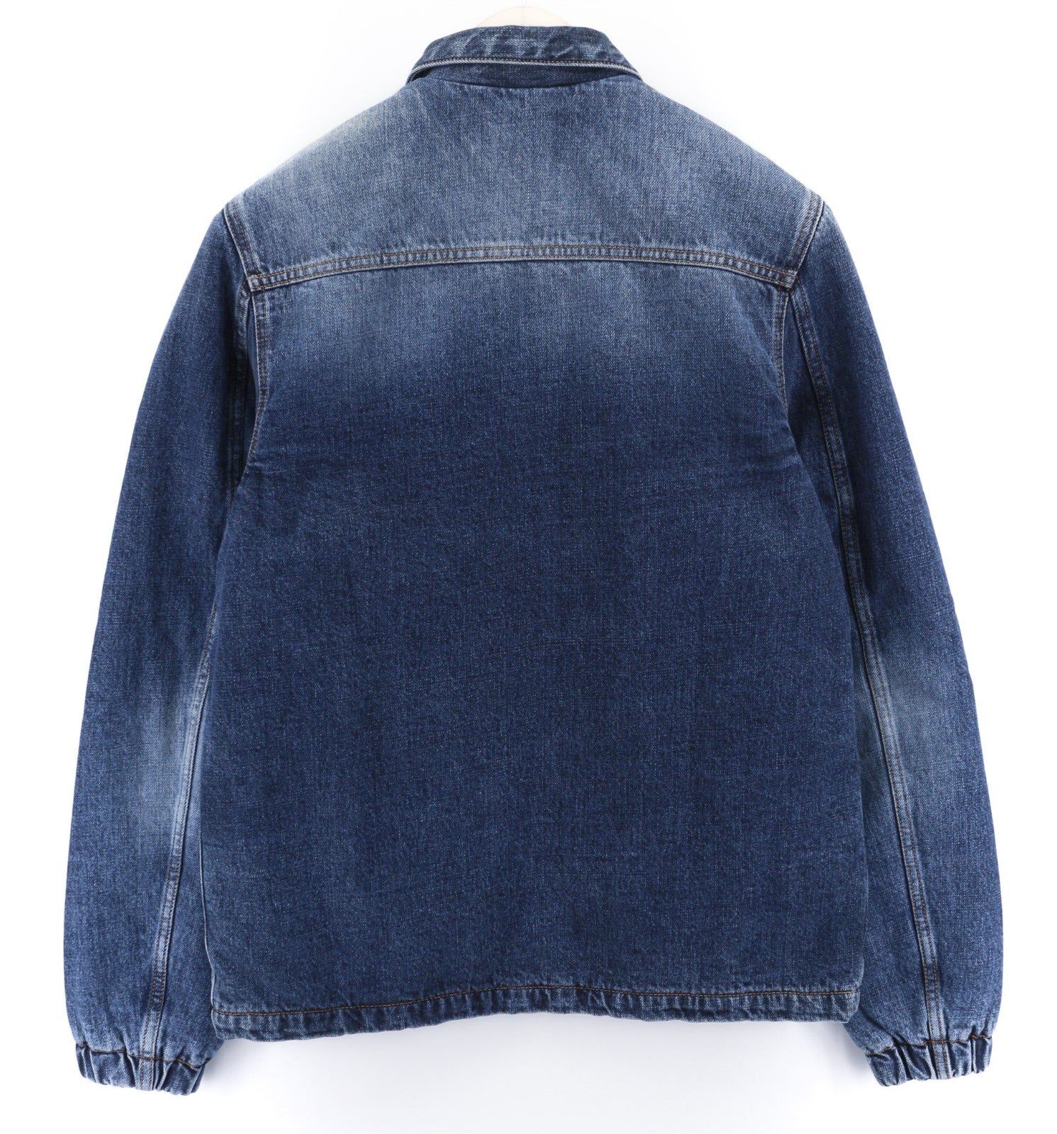 NUDIE JEANS Torkel Vintage Blue Men's XS Faded Polo Pockets Wool Jacket