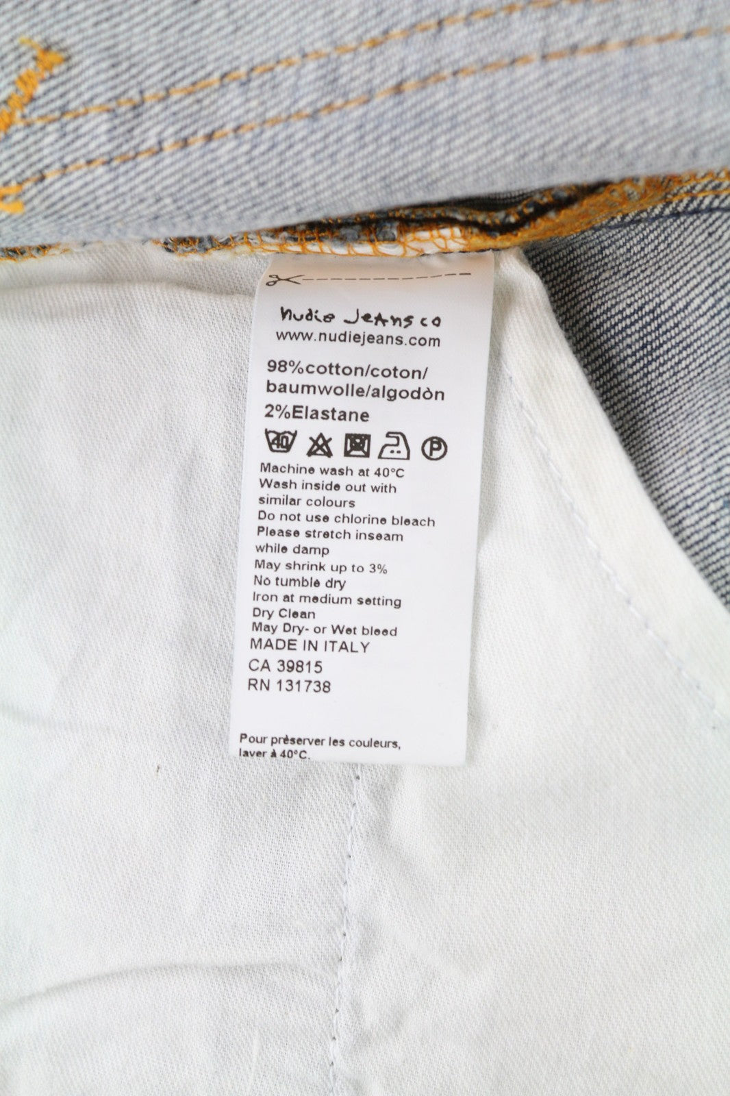 NUDIE JEANS Thin Finn Grey Authentique Used Men's W31/L34 Slim Zip Jeans