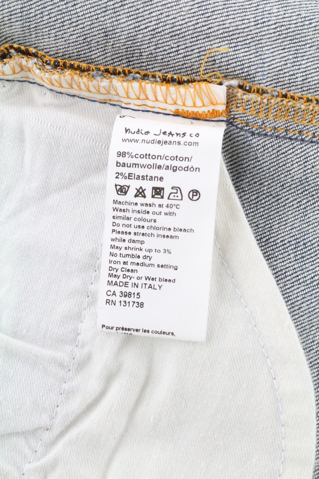 NUDIE JEANS ploni, pilki, autentiški, dėvėti vyriški W28/L32 blukinti mėlyni džinsai 