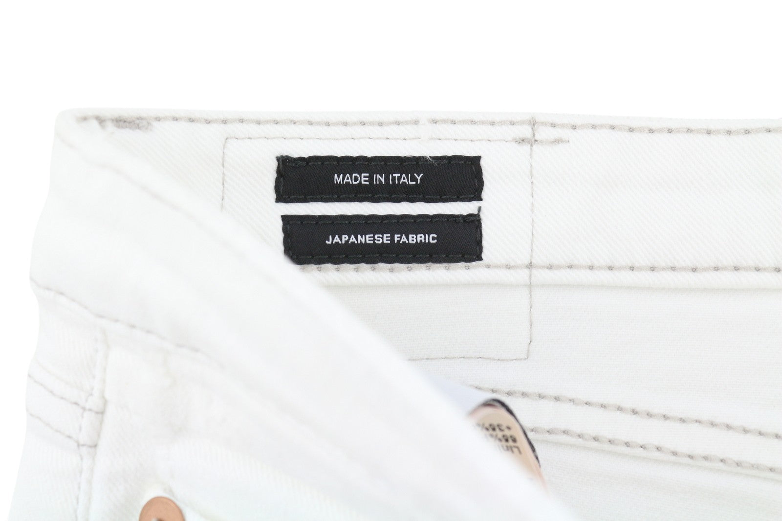 R13 berniukiški tiesūs moteriški džinsai, 30 bale, balti, trumpi, su užtrauktuku iki kulkšnies, PS25, RRP499 