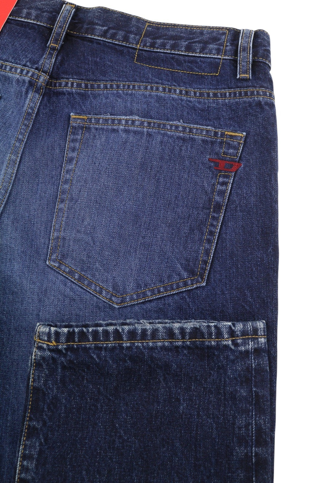 DIESEL 2020 D-Viker 09C64 Men Jeans W31/L30 Regular Fit Straight Leg Faded Blue