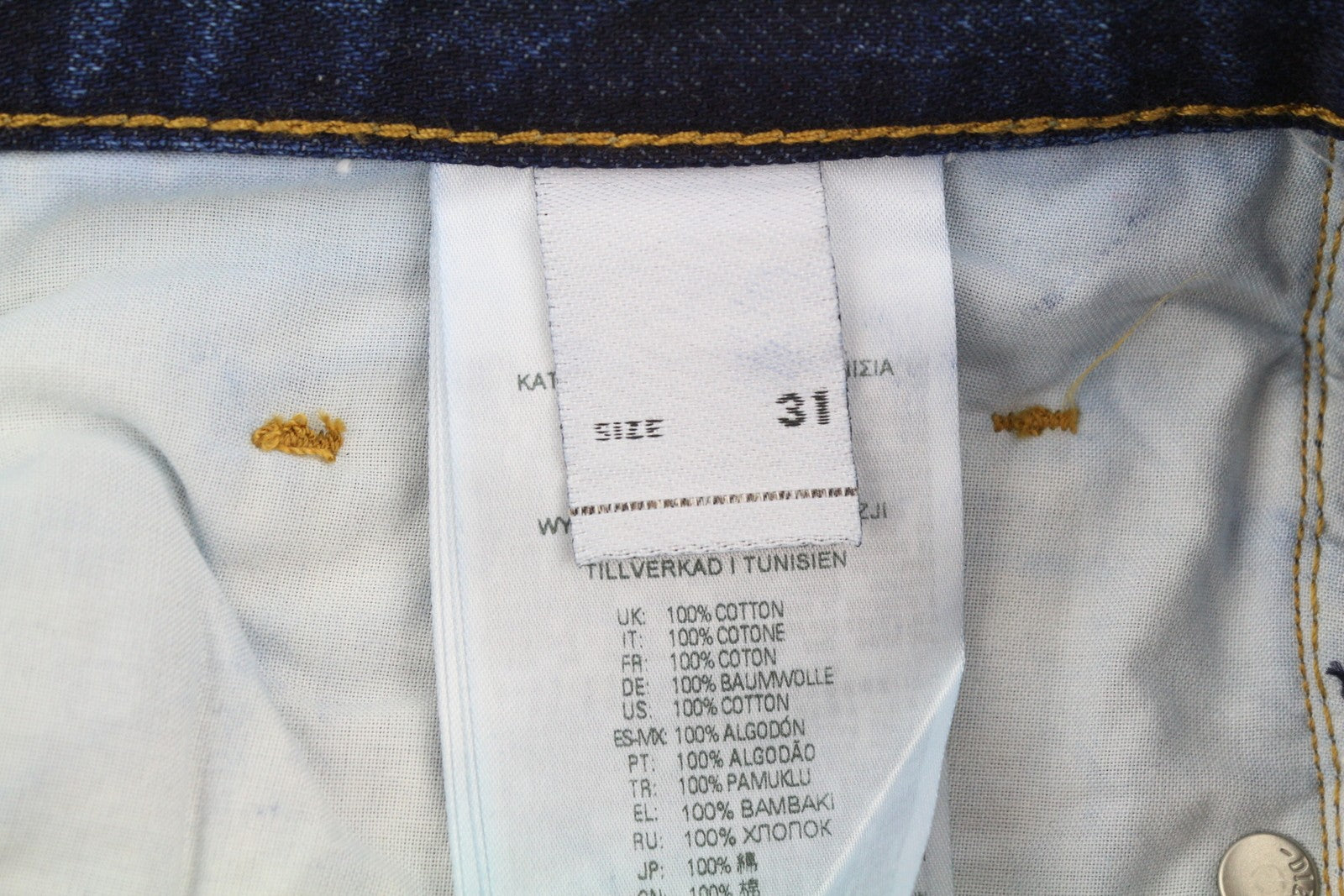 DIESEL 2020 D-Viker 09C64 Men Jeans W31/L30 Regular Fit Straight Leg Faded Blue